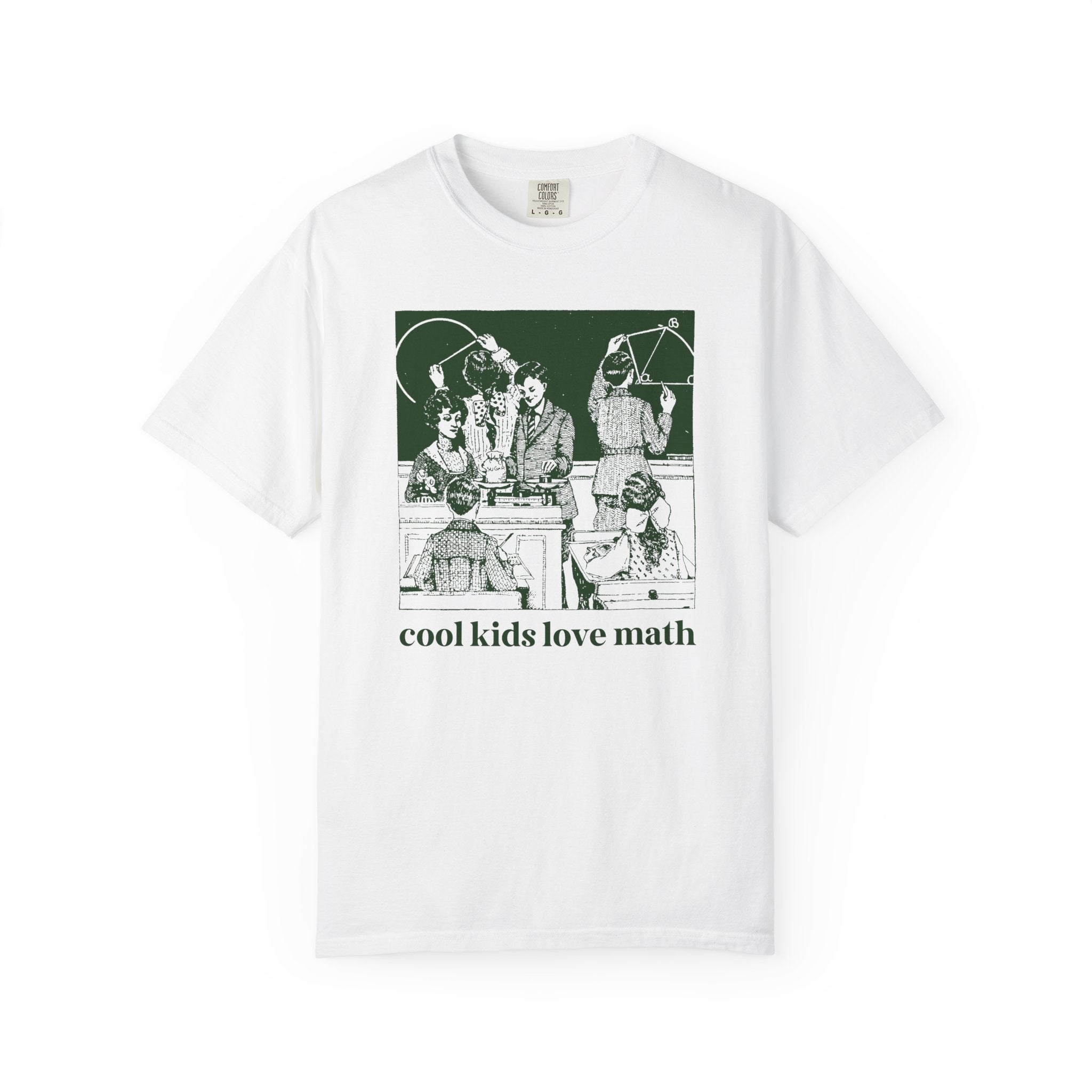 Math Teacher Tee Shirt for Geometry Professor or Algebra Teacher: Cool Kids Love Math, Funny Saying Math Major T-Shirt, Middle School Math - Opal and June