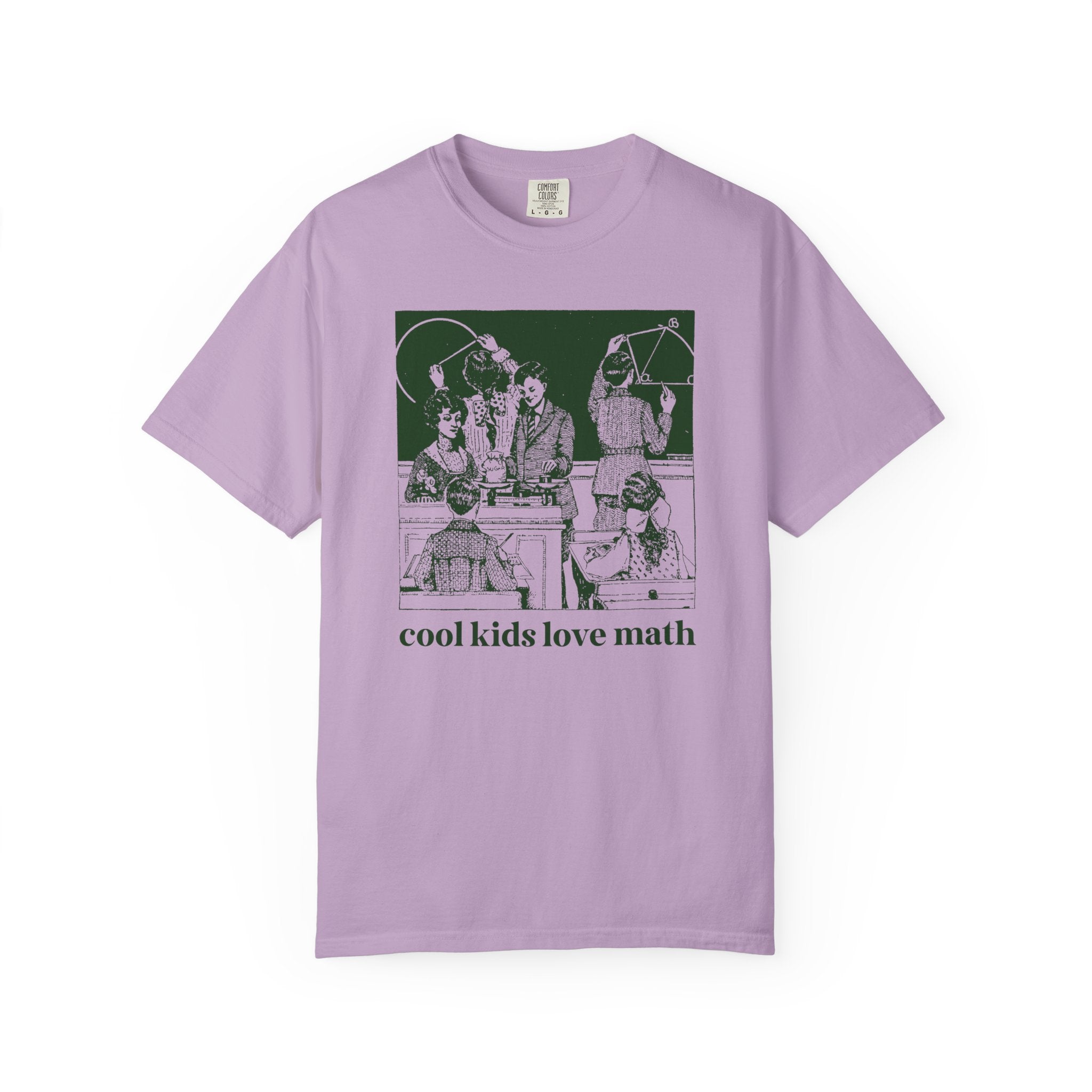 Math Teacher Tee Shirt for Geometry Professor or Algebra Teacher: Cool Kids Love Math, Funny Saying Math Major T-Shirt, Middle School Math - Opal and June