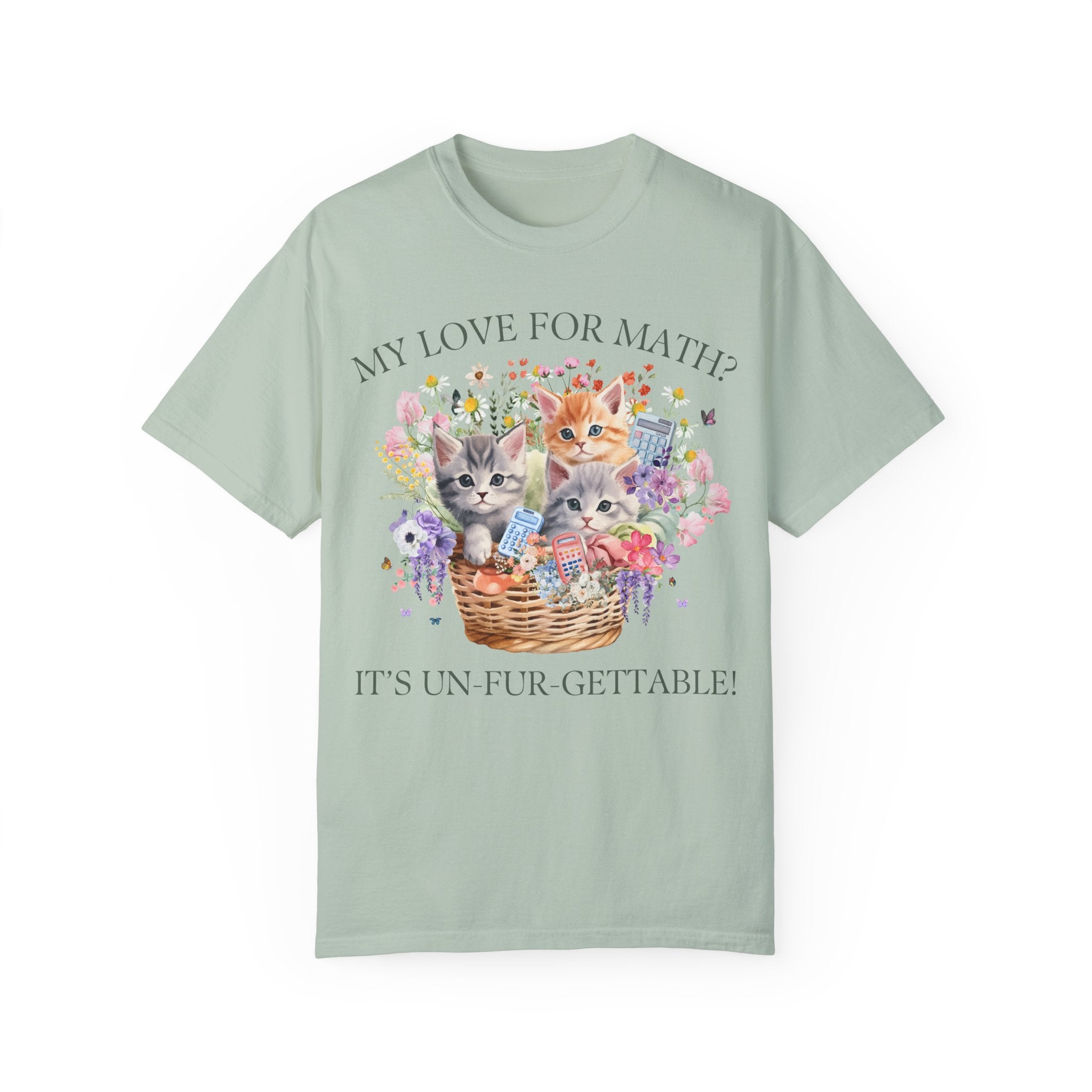 Math Teacher Tee Shirt for Middle School Teacher Cat Mom or Cat Dad Who Loves Math and Flowers, Funny Saying Tee Shirt, Teacher Appreciation - Opal and June