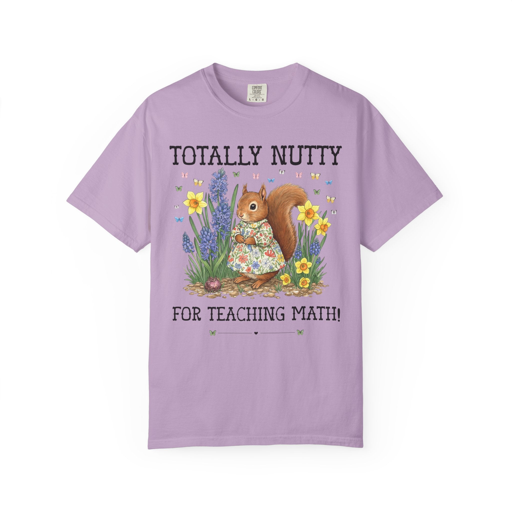 Math Teacher Tee Shirt with Silly Squirrel, Funny Animal Lover T-Shirt, Middle School Math Teacher, Algebra Teacher Gift, Geometry Teacher - Opal and June