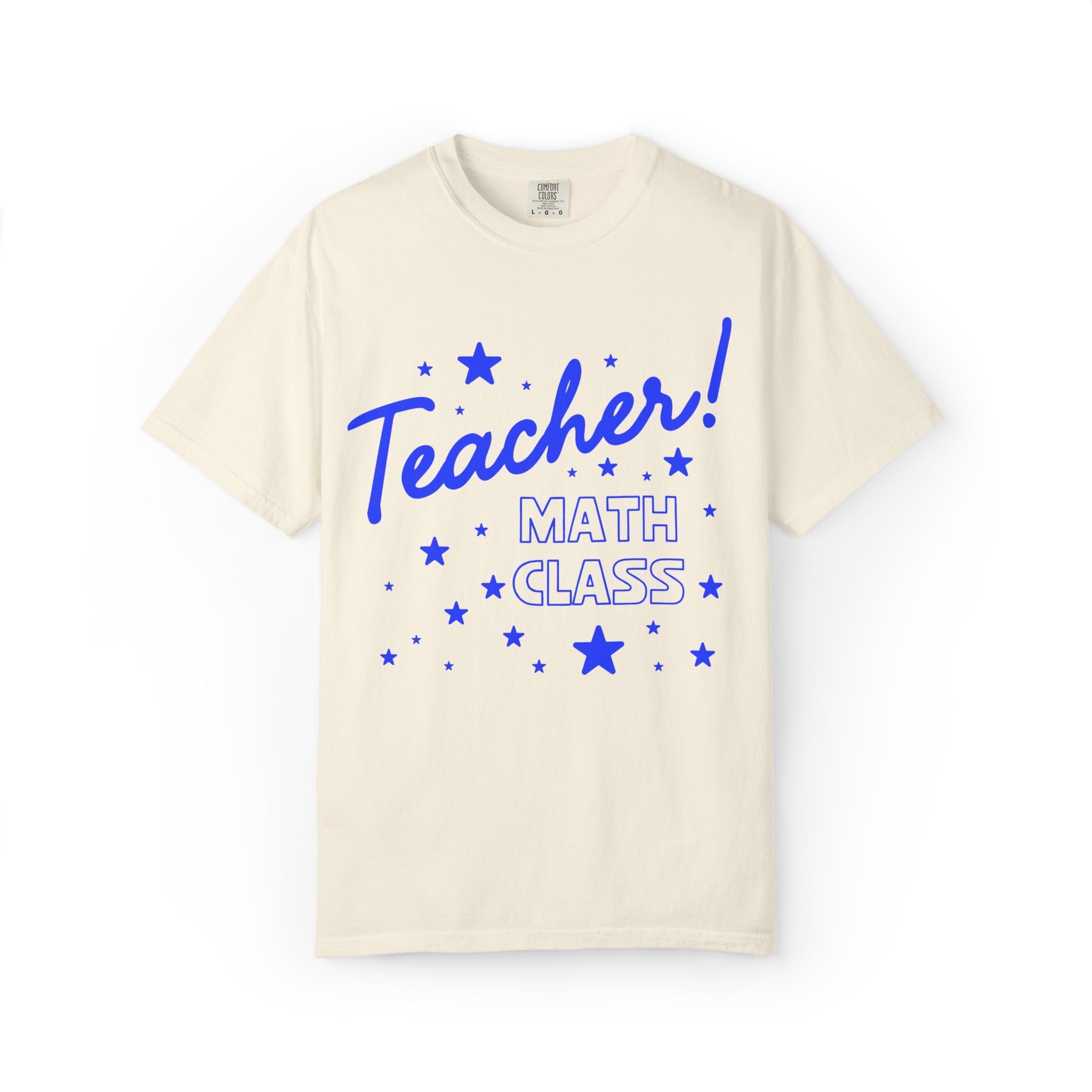 Math Teacher Tee Shirt with Stars - Opal and June