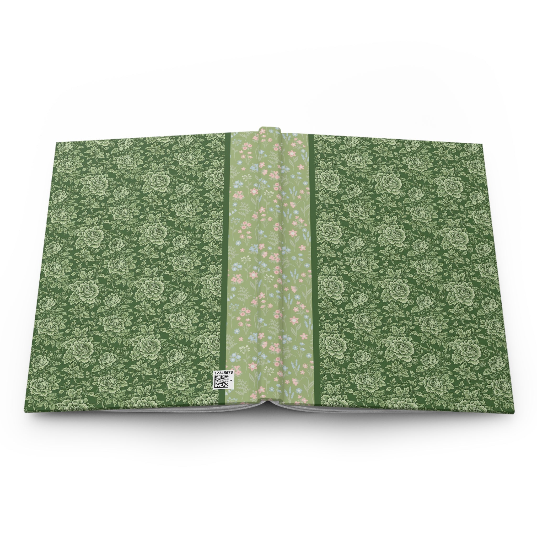 Maximalist Green Floral Notebook for Garden Lover or Friend Who Loves Flowers, Cute Dopamine Aesthetic Journal - Opal and June