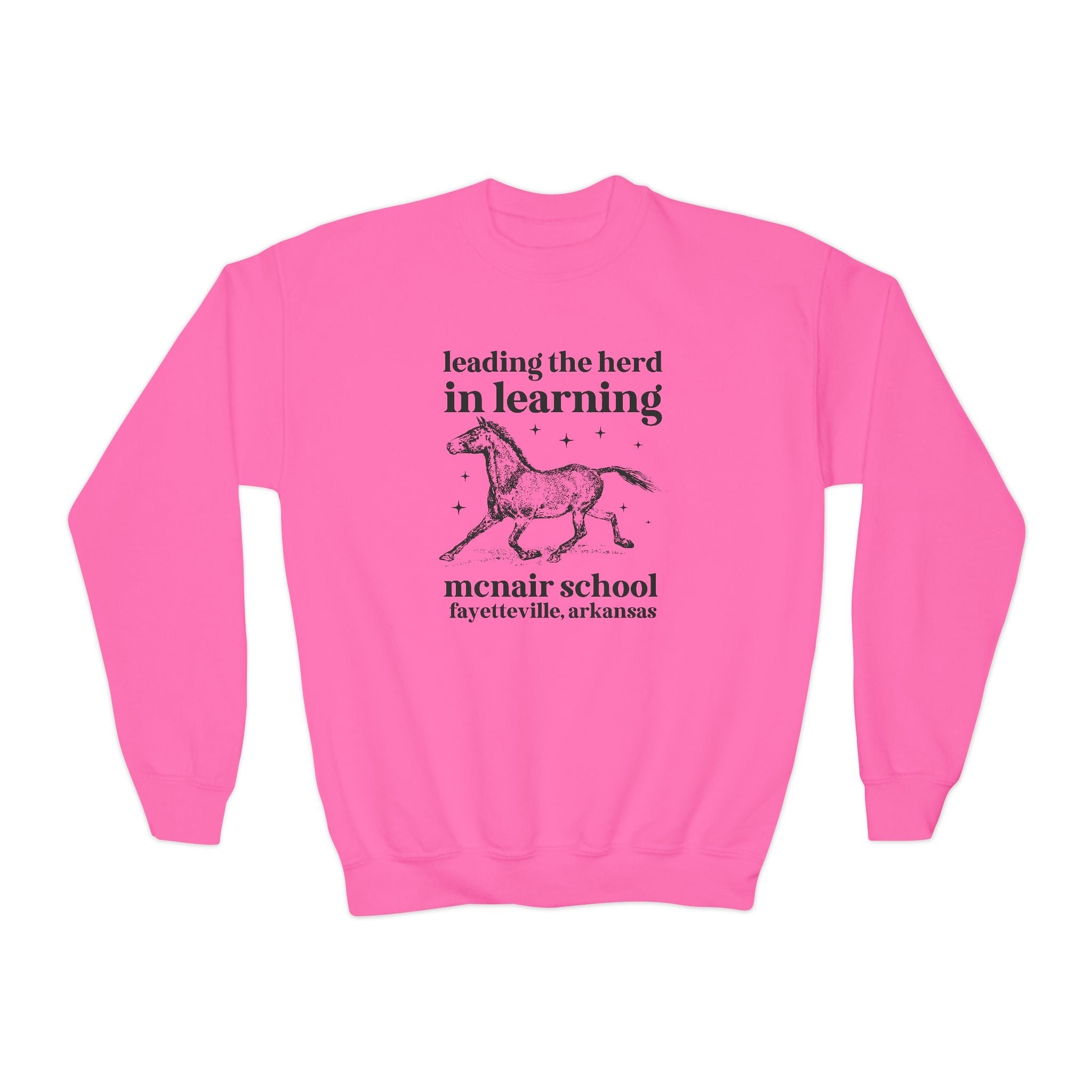 McNair Middle School Leading the Herd Kids Sweatshirt | FPS + Opal and June Kids Sweatshirt, Fayetteville Public Schools - Opal and June