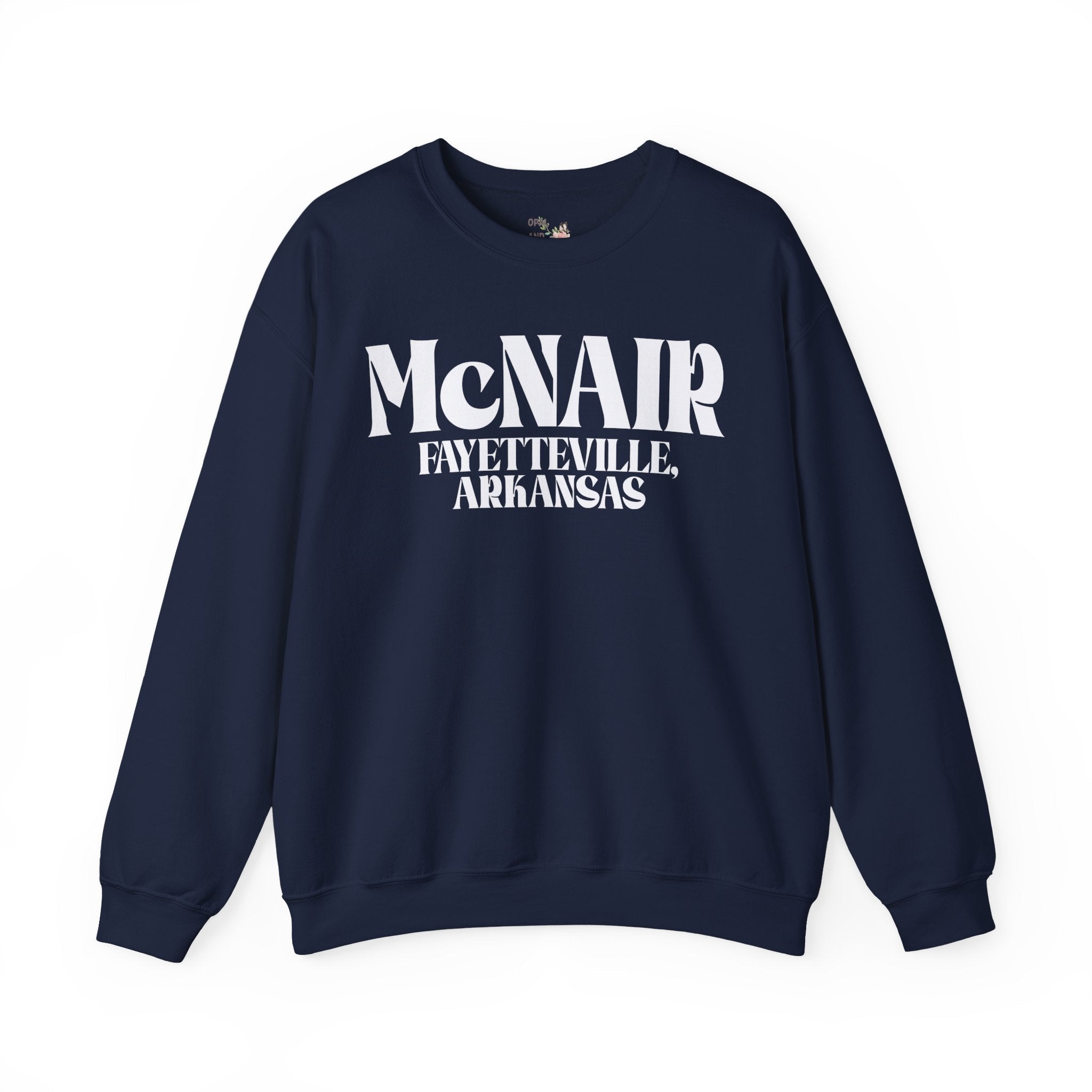 McNair Middle School: Retro Block Text | FPS + Opal and June Sweatshirt, Fayetteville Public Schools - Opal and June