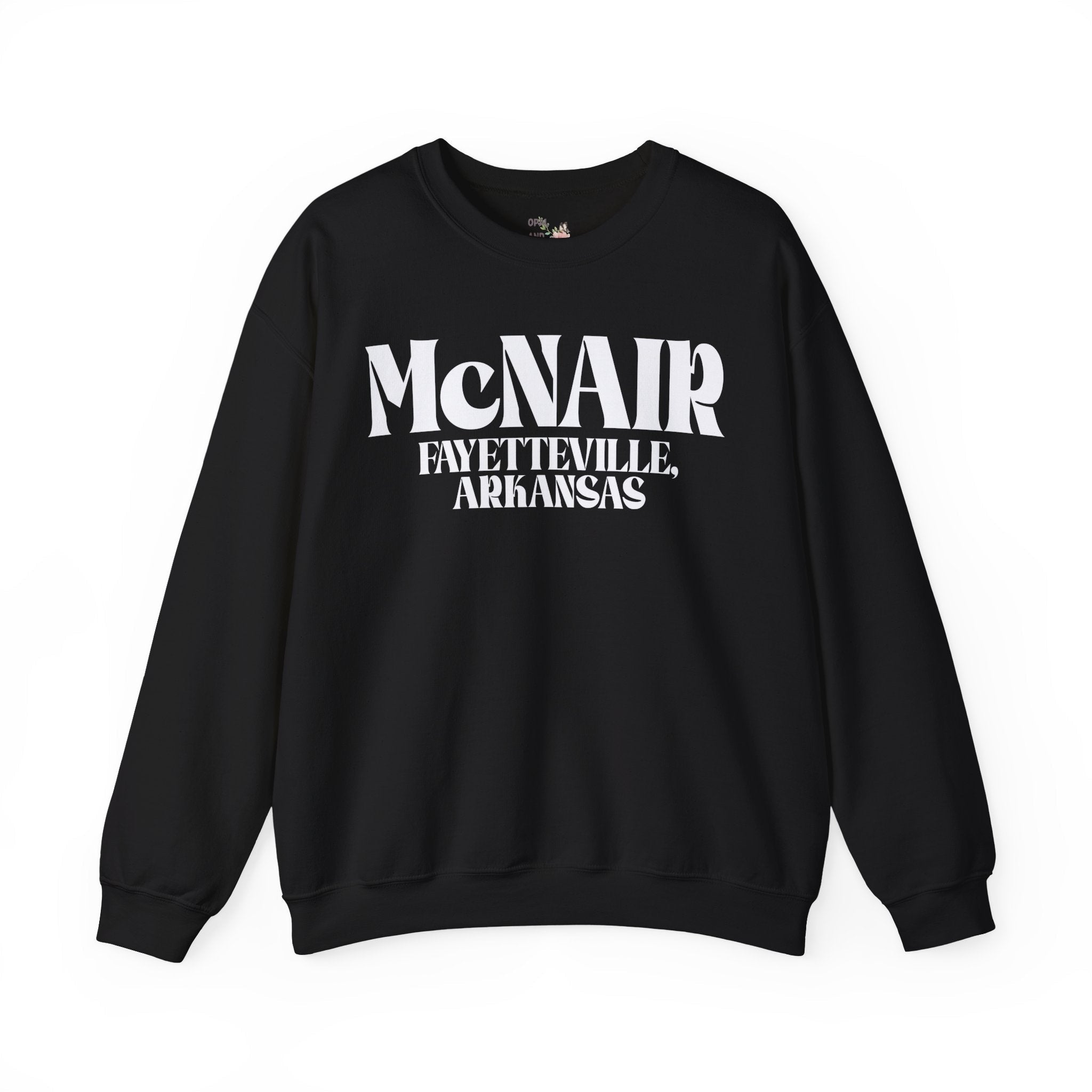 McNair Middle School: Retro Block Text | FPS + Opal and June Sweatshirt, Fayetteville Public Schools - Opal and June