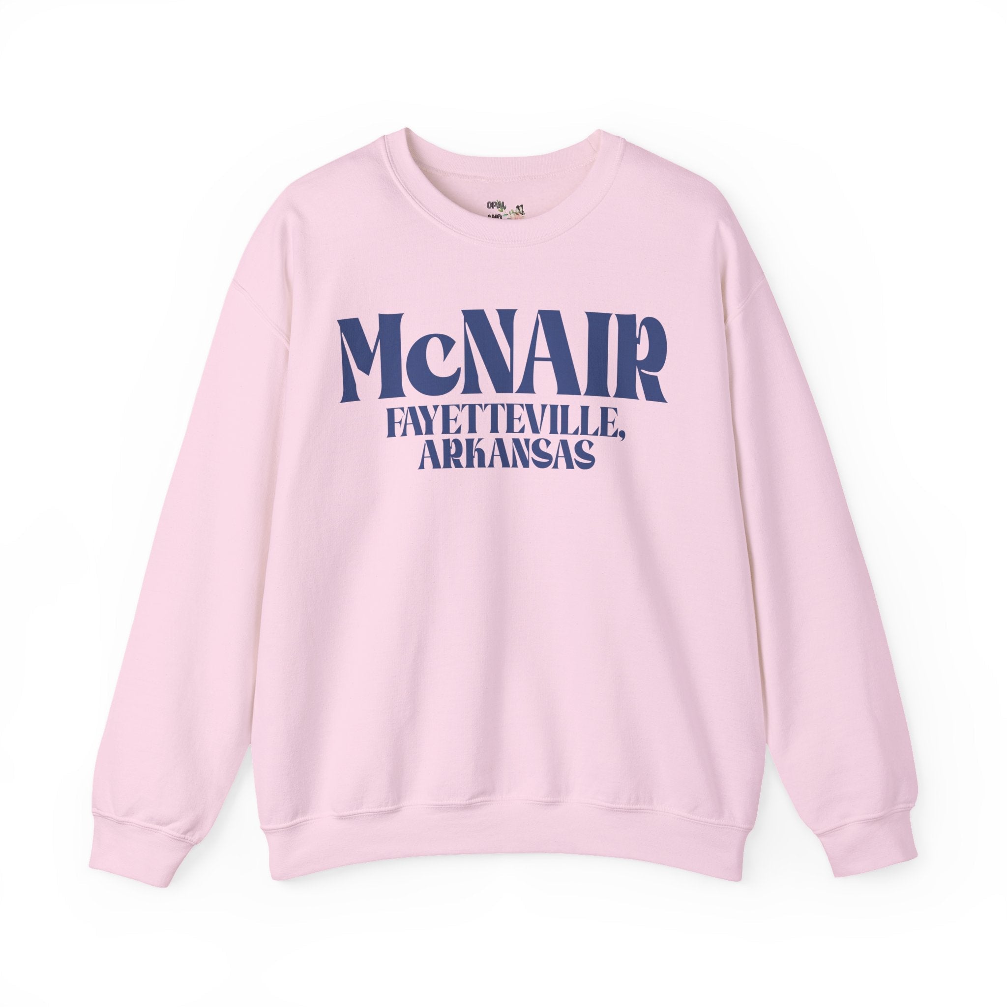 McNair Middle School: Retro Block Text | FPS + Opal and June Sweatshirt, Fayetteville Public Schools - Opal and June