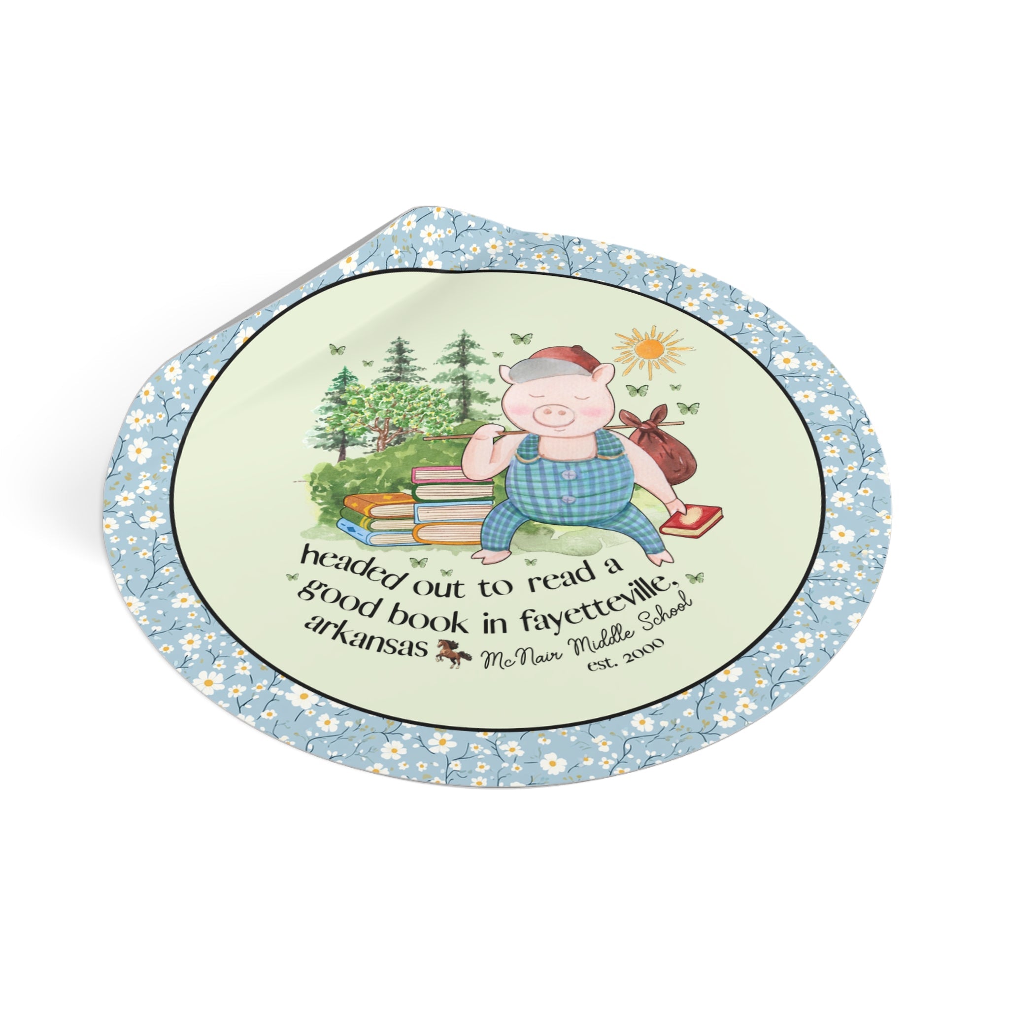 McNair Middle School Sticker: Headed out to Read a Good Book - Opal and June