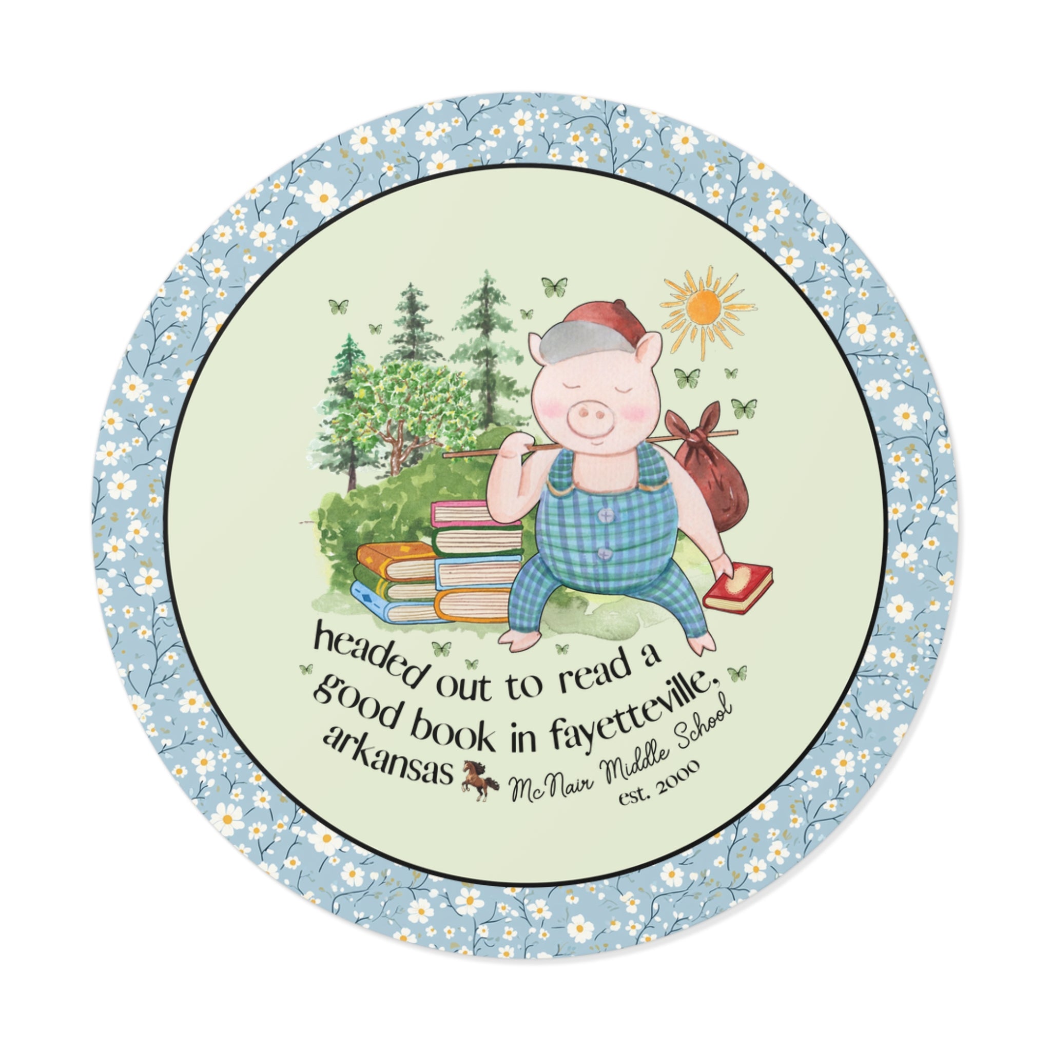 McNair Middle School Sticker: Headed out to Read a Good Book - Opal and June