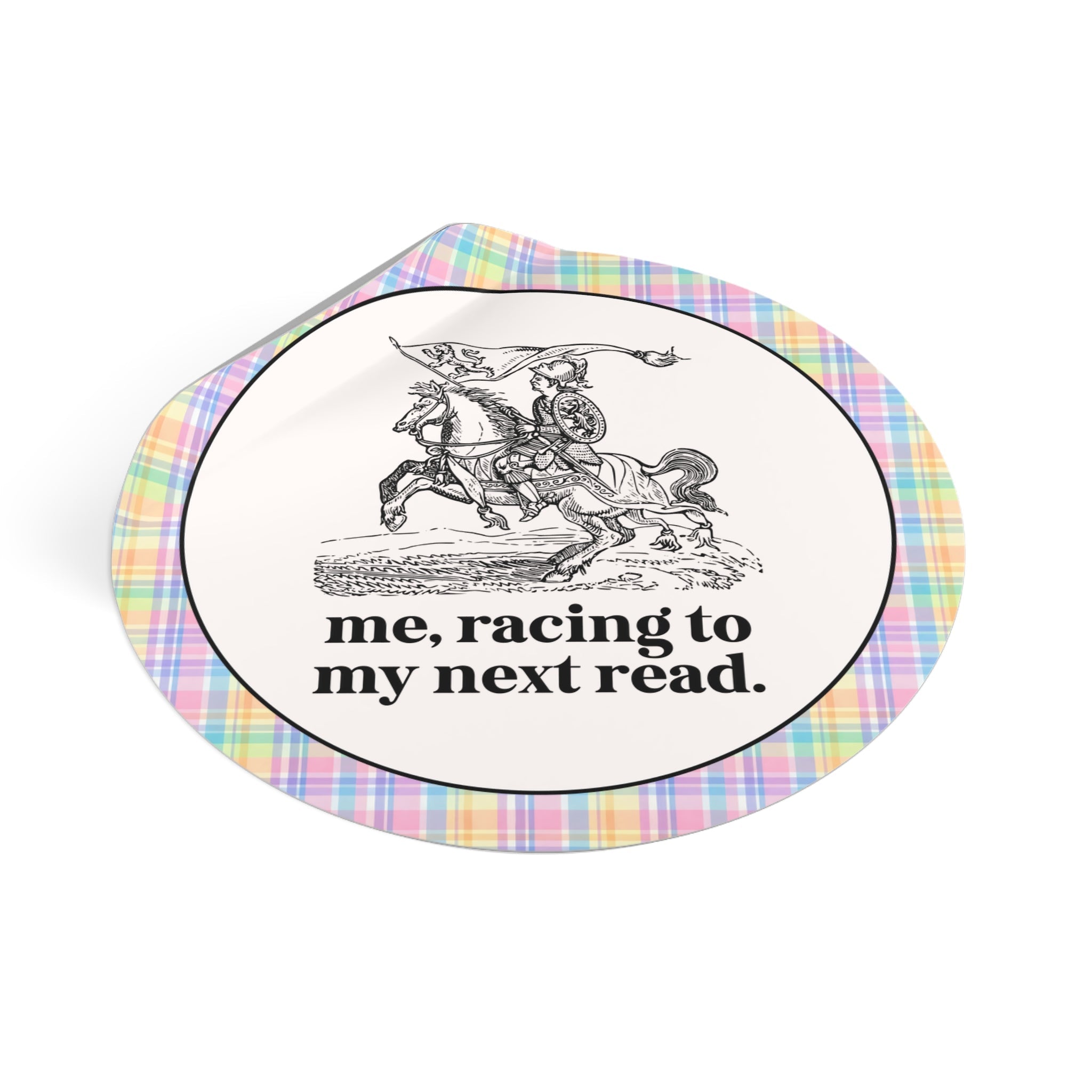 Me Racing To My Next Read Sticker - Opal and June