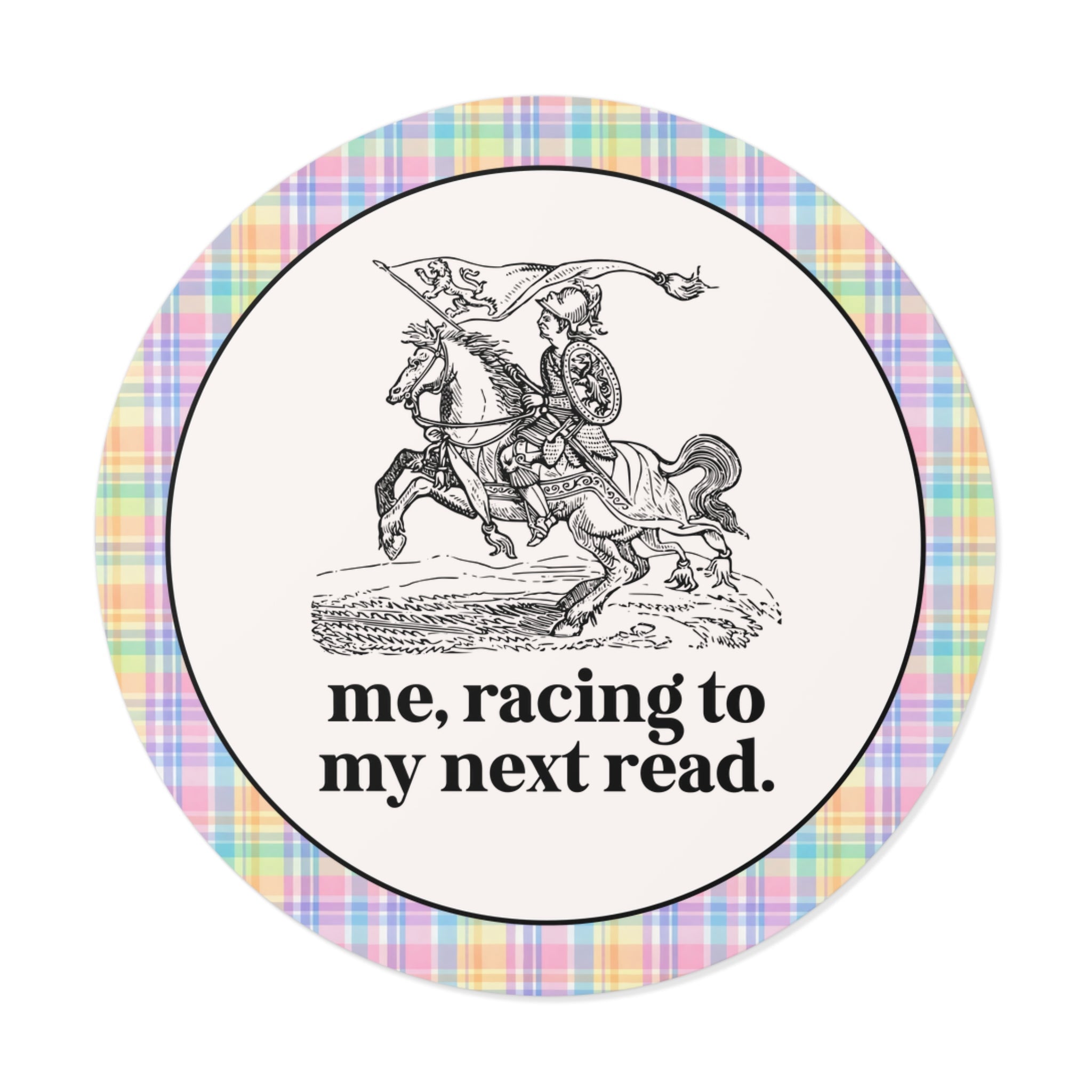 Me Racing To My Next Read Sticker - Opal and June
