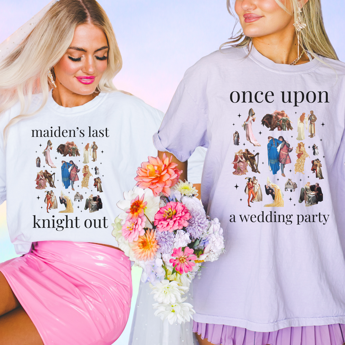 Medieval Bachelorette Art Cutout Tee: The Last Quest Before the Dress - Opal and June
