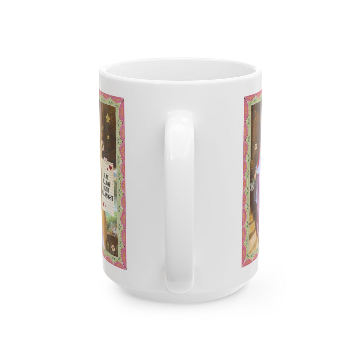 Medieval Bachelorette Party Coffee Mug with Famous Painting, Cute Whimsical Wedding Weekend Gift for Bride and Bridesmaids, Maid of Honor - Opal and June