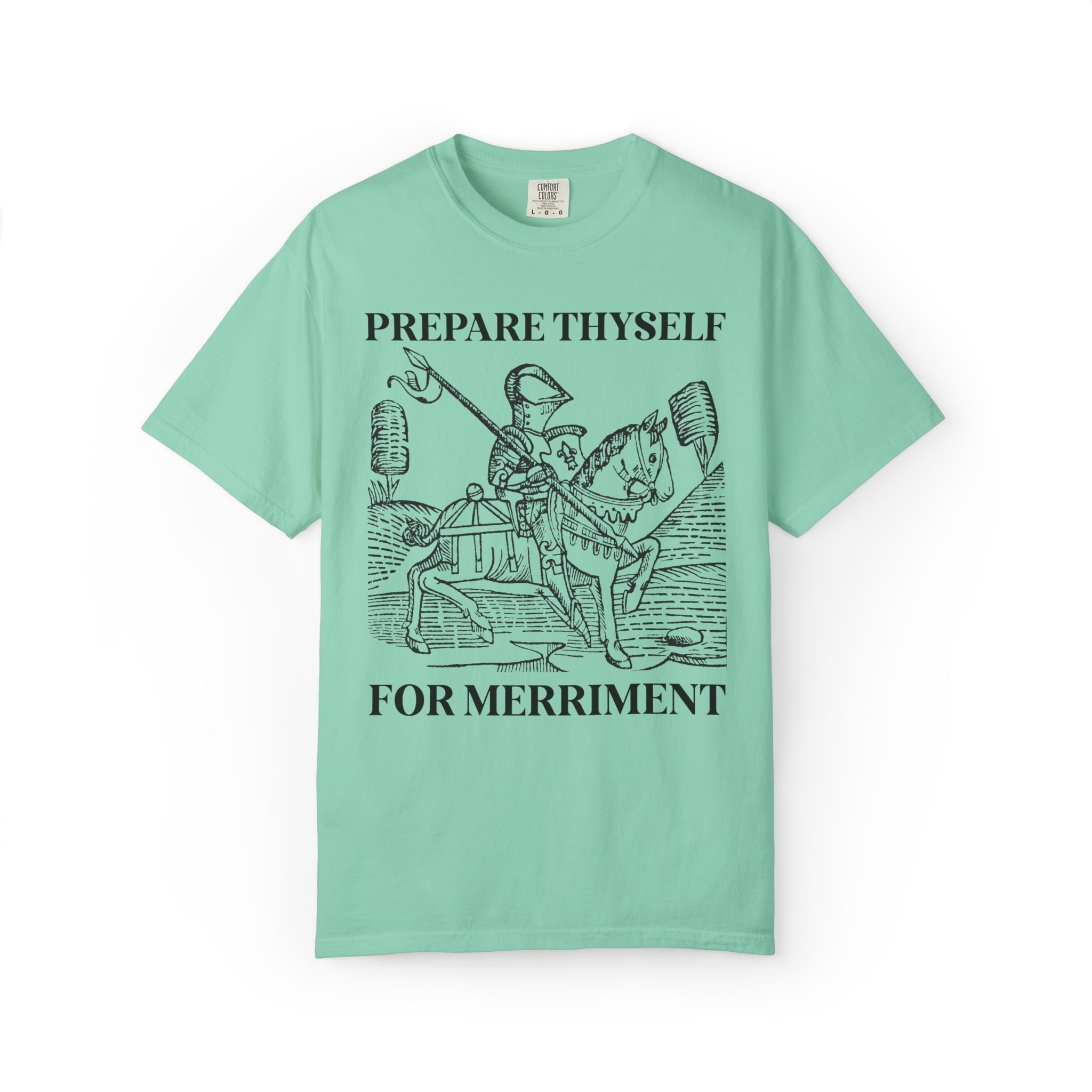 Medieval Bachelorette Party T-Shirt for Newly Engaged Bride Who Loves Fantasy Novels or 16th Century History: Last Quest Before the Dress - Opal and June