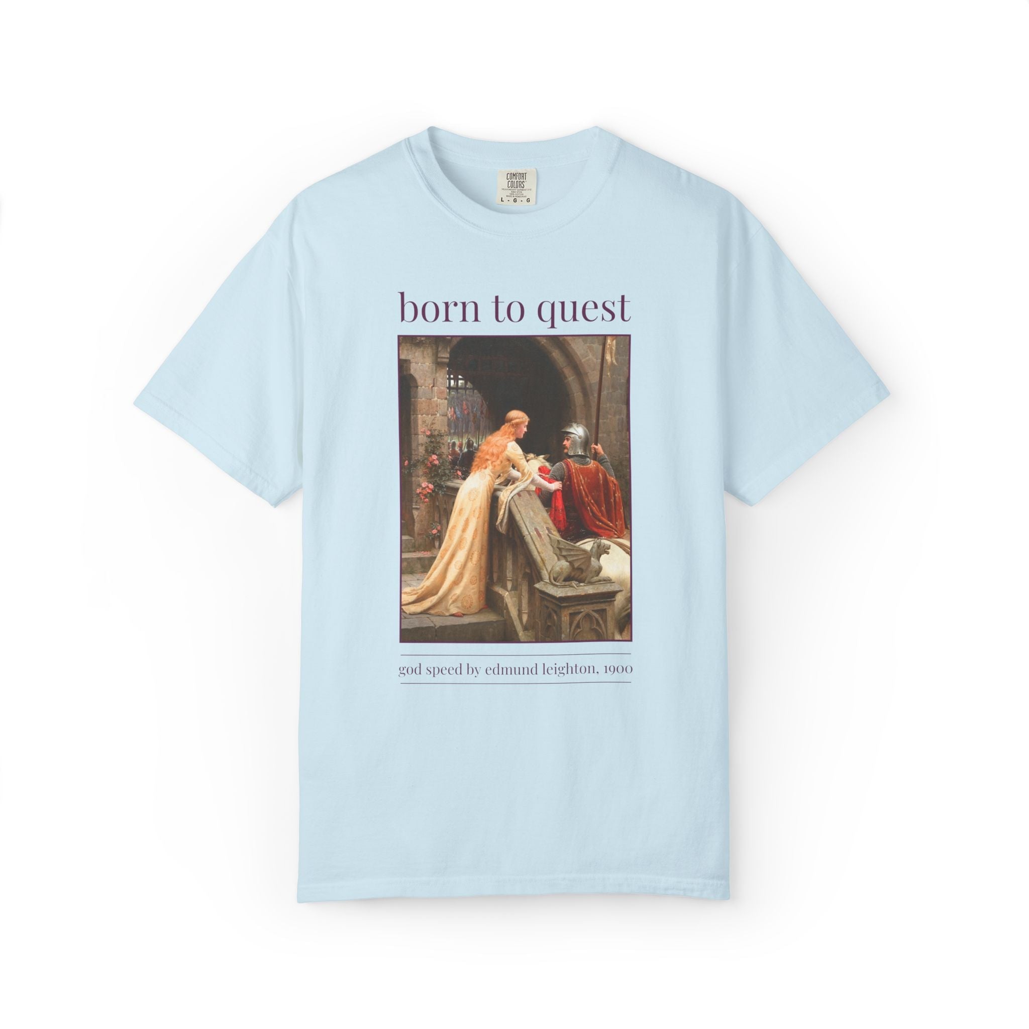 Medieval Bachelorette Party Tee Shirt with Famous Painting by Edmund Leighton, Silly Matching Bridal Tee for Bride Who Loves Fantasy Novels - Opal and June