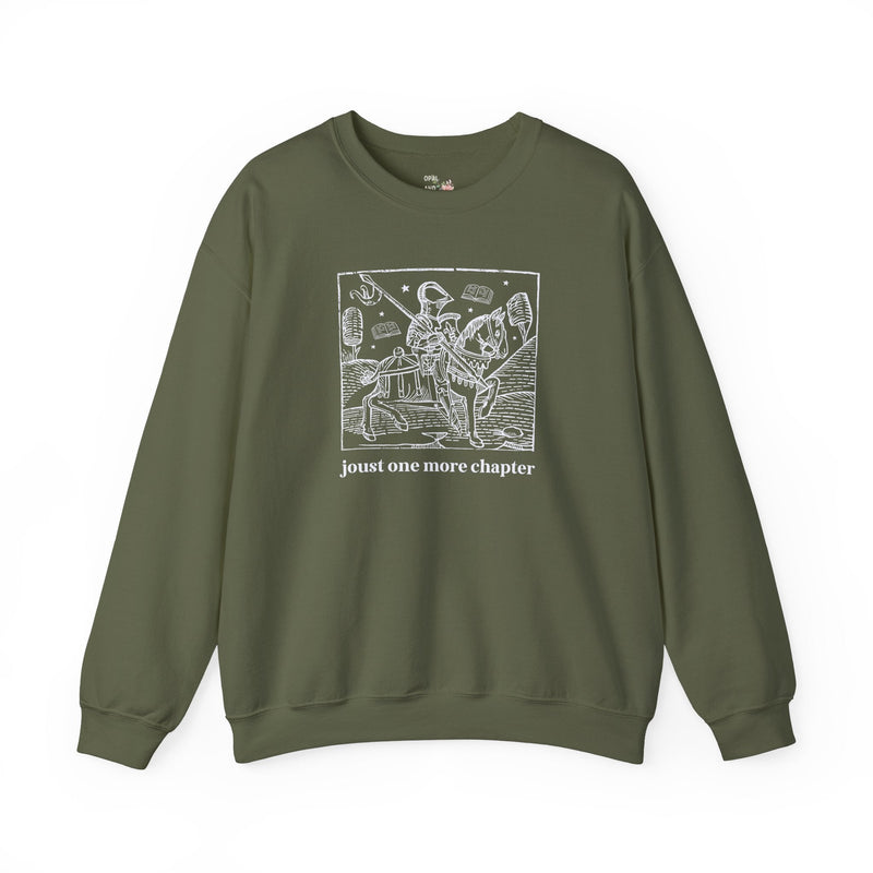 Medieval Bookish Sweatshirt for Romance Reader: Book Lover Gift Idea for Bookworm Who Loves Historical Fiction, Silly Just One More Chapter - Opal and June