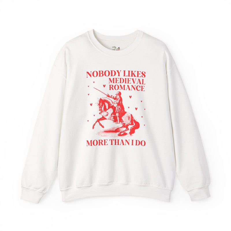 Medieval Romance Reader Sweatshirt, Bookworm Who Loves Historical Romance Set in Middle Ages, Cute Book Lover Gift Idea with Funny Saying - Opal and June