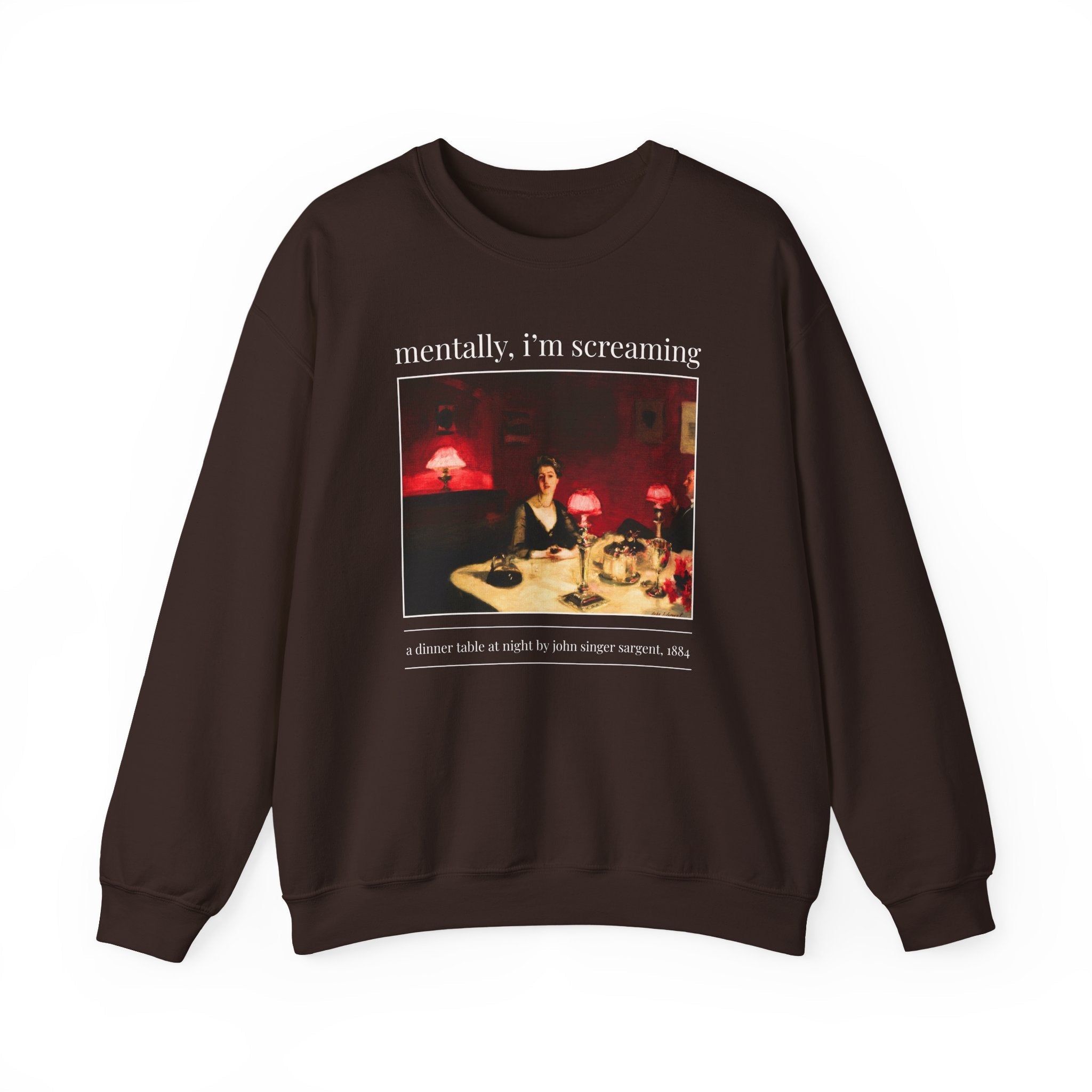 Mentally I'm Screaming Art History Sweatshirt: Famous Painting by John Singer Sargent, Women's Rights Feminist, Equal Rights, Human Rights - Opal and June