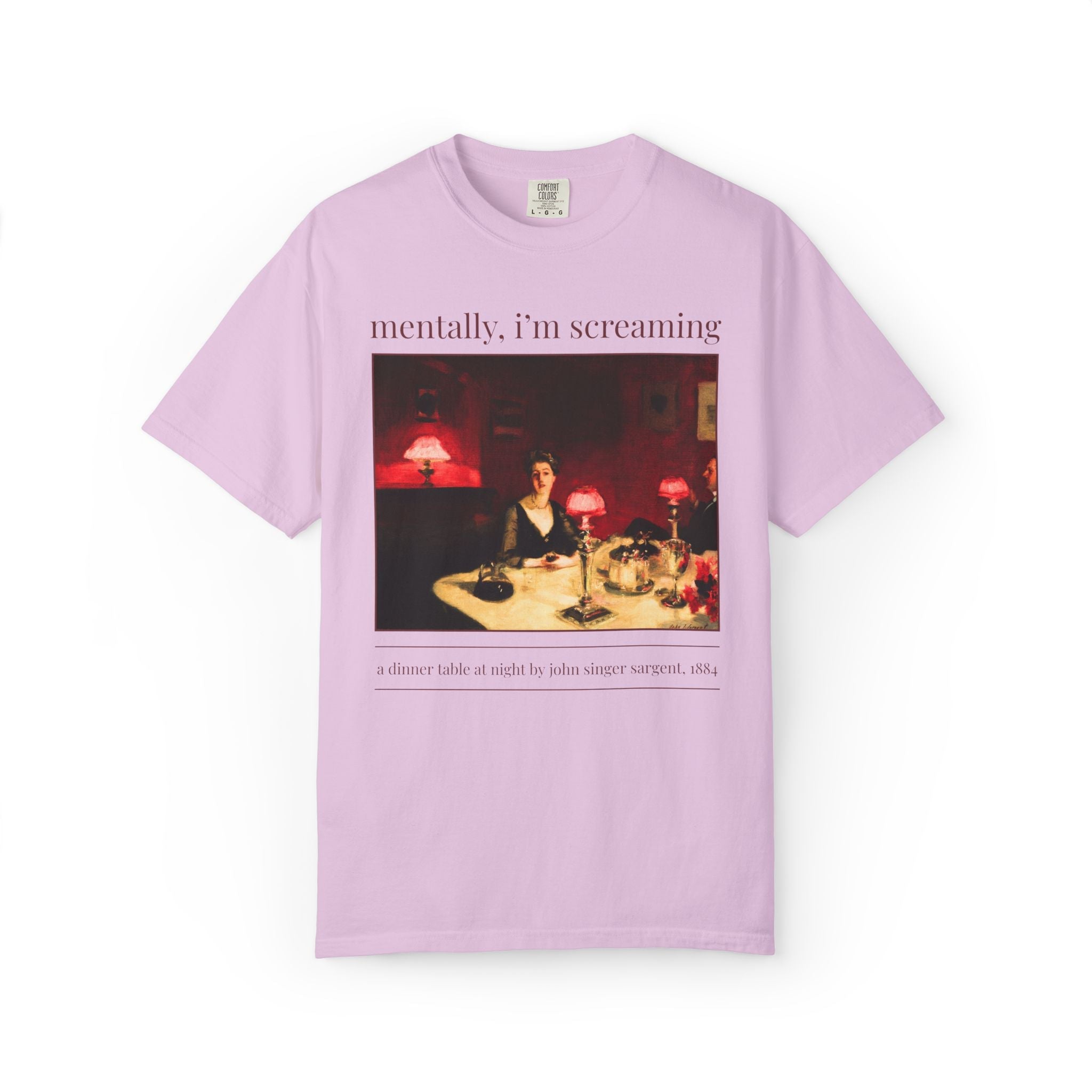 Mentally I'm Screaming Art History Tee Shirt: Famous Painting by John Singer Sargent, Women's Rights Feminist, Equal Rights, Human Rights - Opal and June