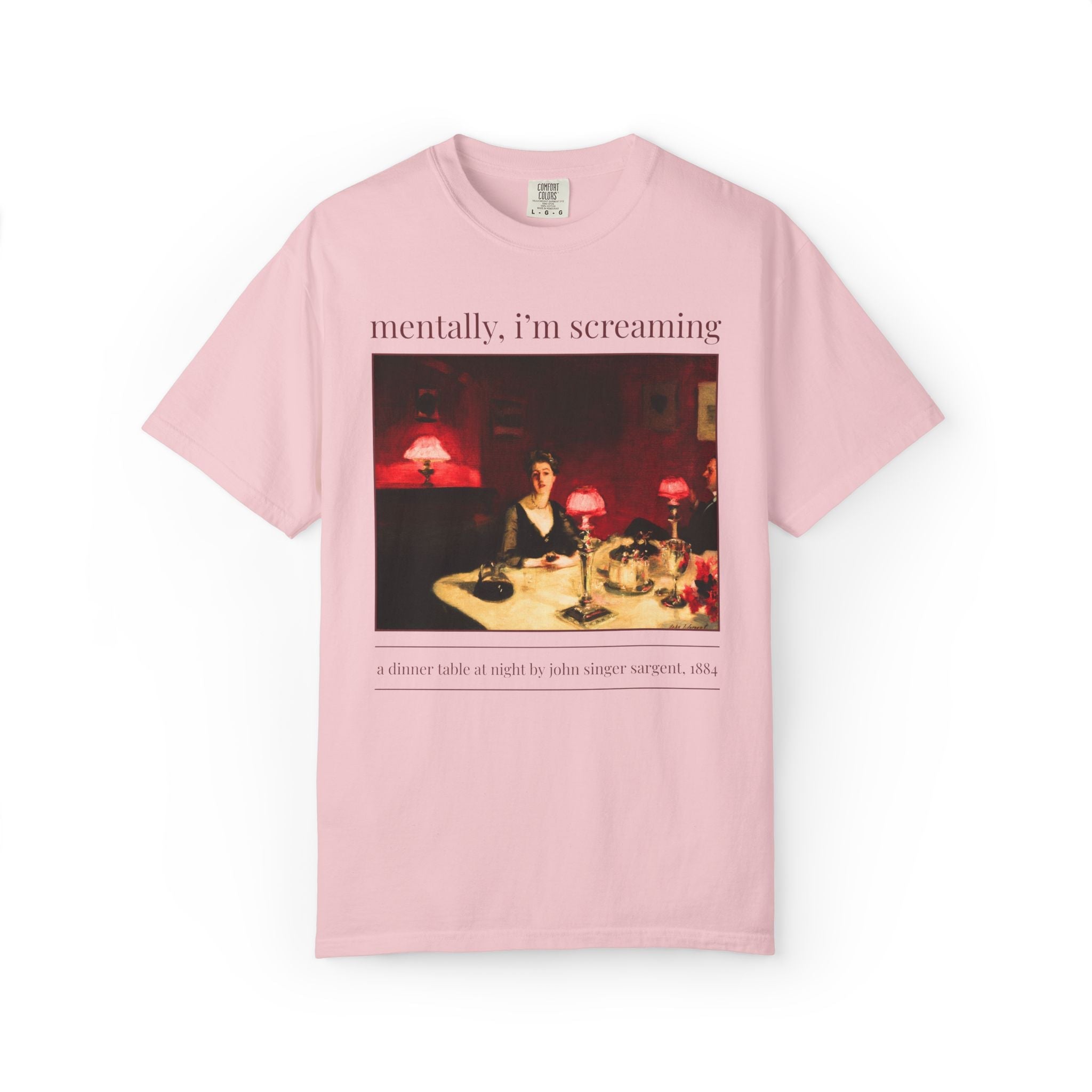 Mentally I'm Screaming Art History Tee Shirt: Famous Painting by John Singer Sargent, Women's Rights Feminist, Equal Rights, Human Rights - Opal and June