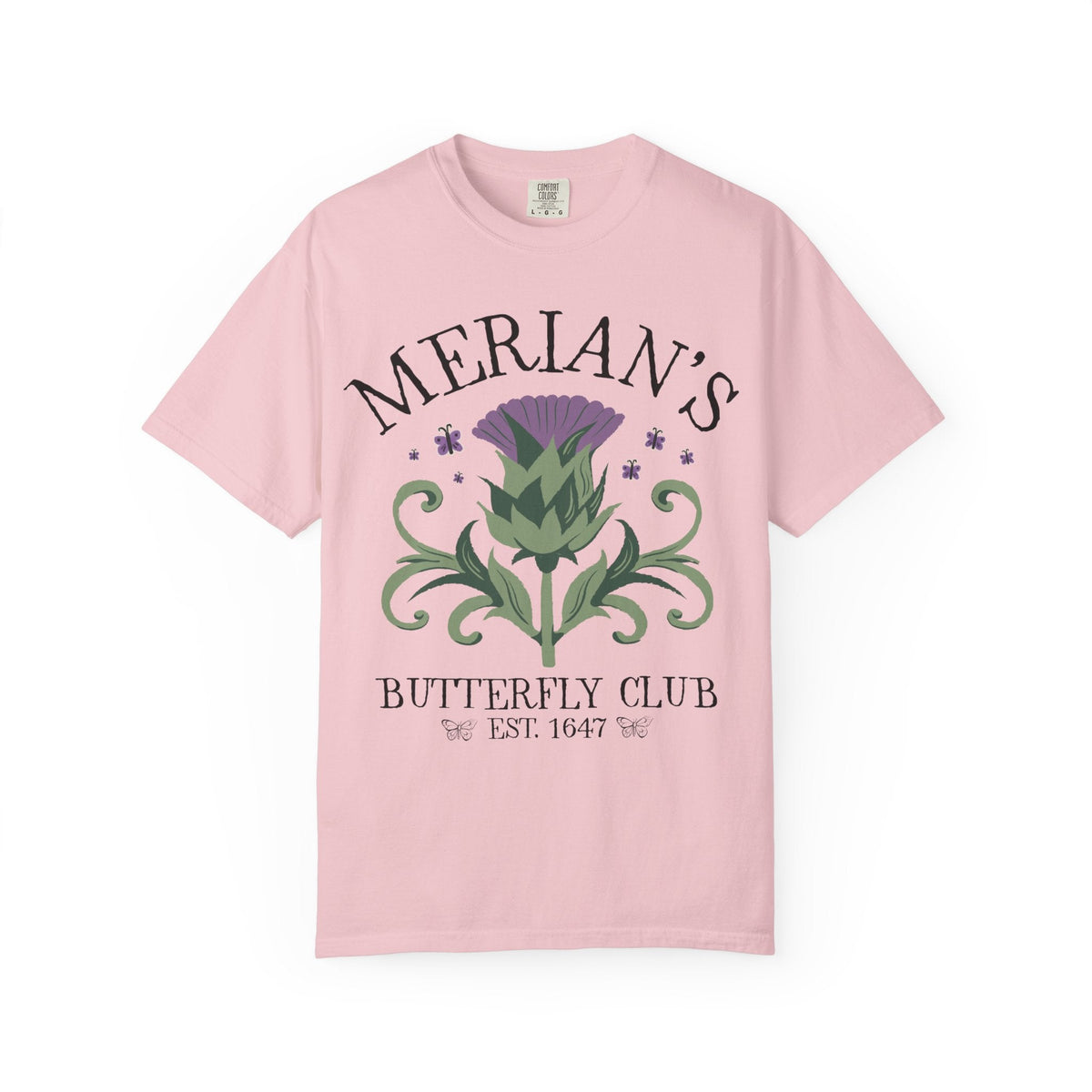 Merian's Butterfly Club, Established 1647: Maria Sibylla Merian Botany History T-Shirt for Insect Lover or Entomologist, Butterly Lover Gift - Opal and June