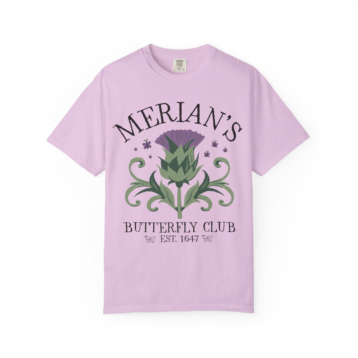 Merian's Butterfly Club, Established 1647: Maria Sibylla Merian Botany History T-Shirt for Insect Lover or Entomologist, Butterly Lover Gift - Opal and June