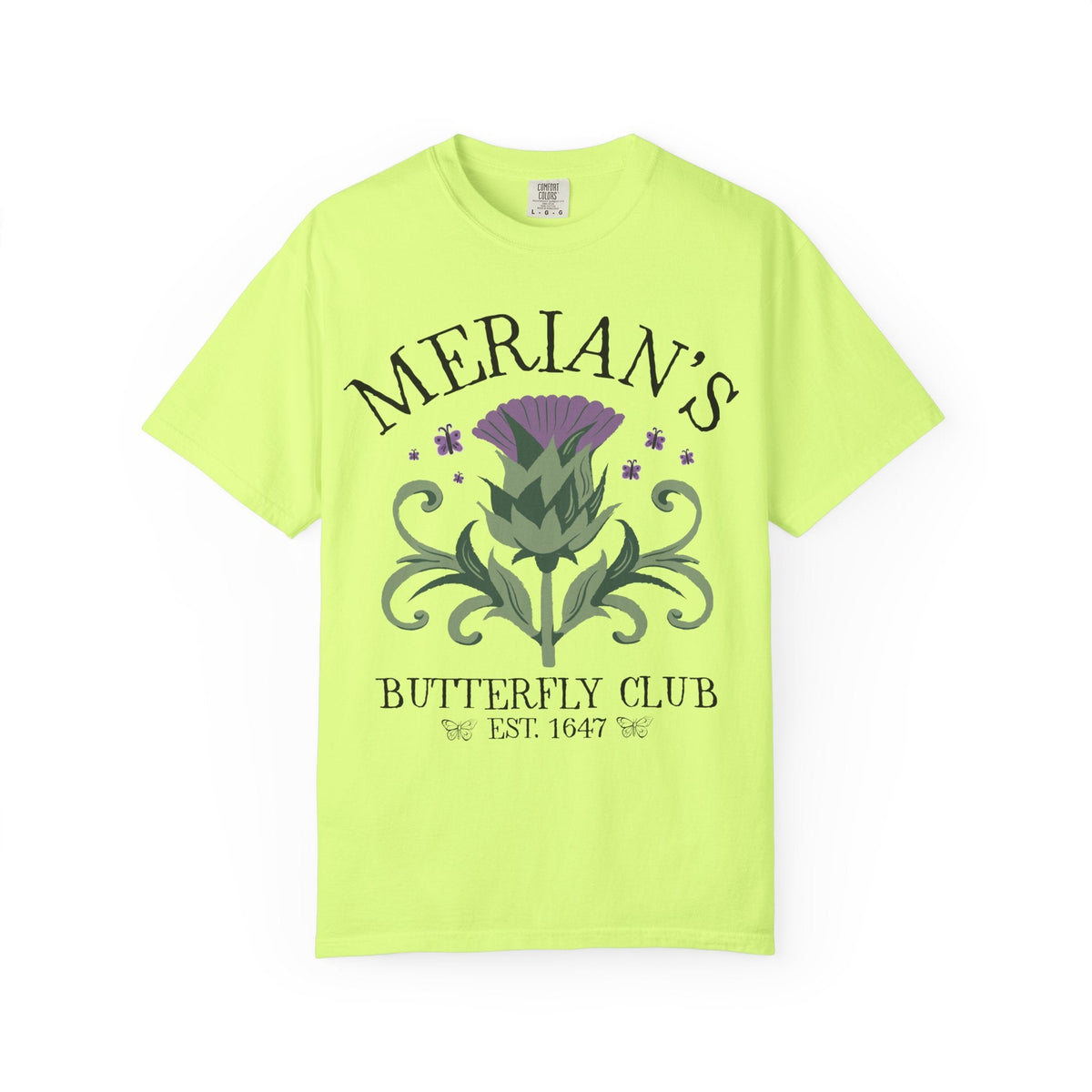 Merian's Butterfly Club, Established 1647: Maria Sibylla Merian Botany History T-Shirt for Insect Lover or Entomologist, Butterly Lover Gift - Opal and June