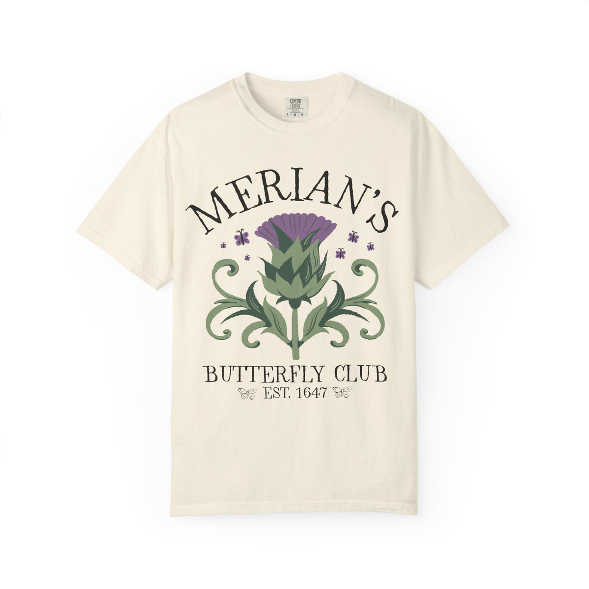 Merian's Butterfly Club, Established 1647: Maria Sibylla Merian Botany History T-Shirt for Insect Lover or Entomologist, Butterly Lover Gift - Opal and June