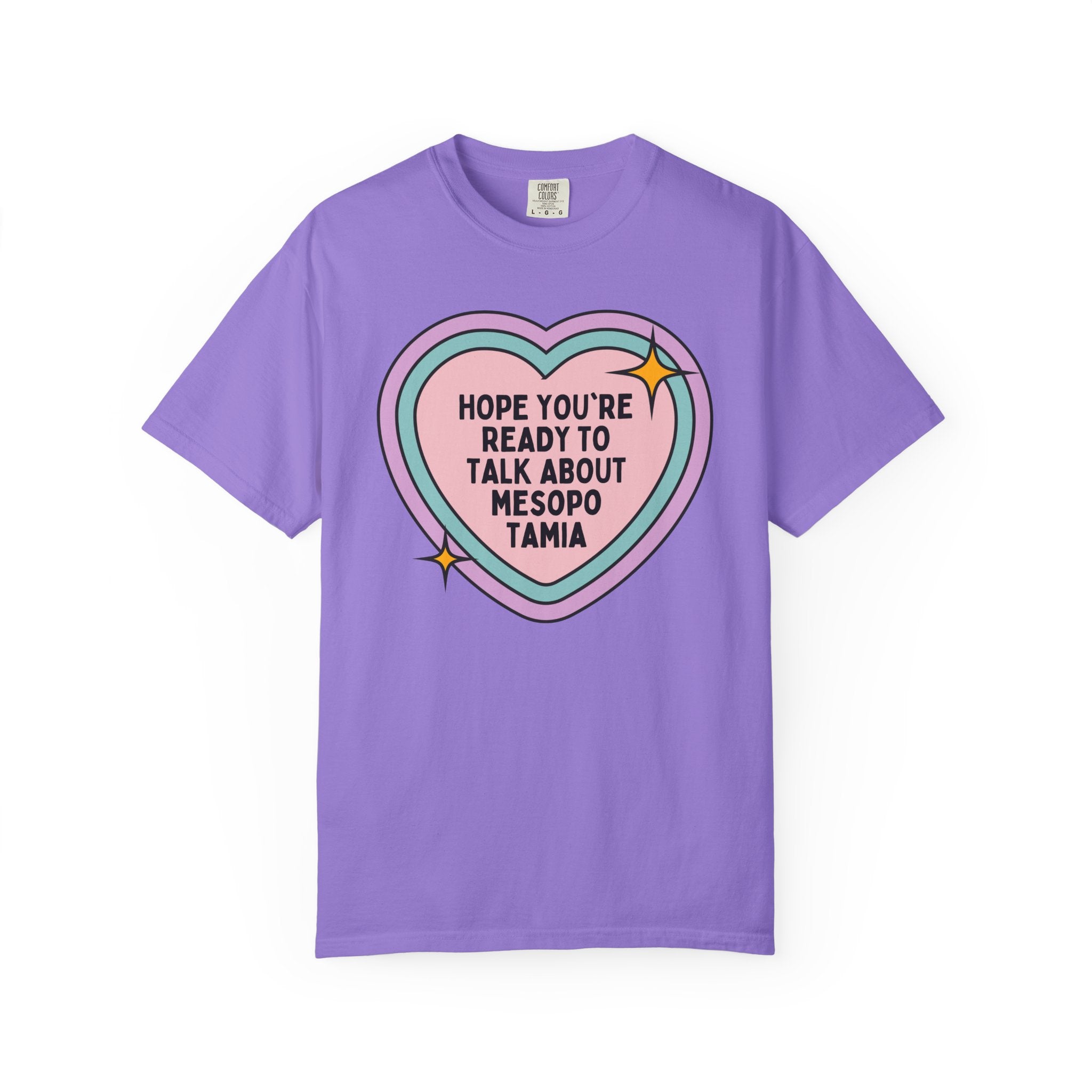 Mesopotamia History Tee Shirt for Sixth Grade Teacher, Middle School History or Social Studies T-Shirt with Heart, Cute Ancient History Tee - Opal and June