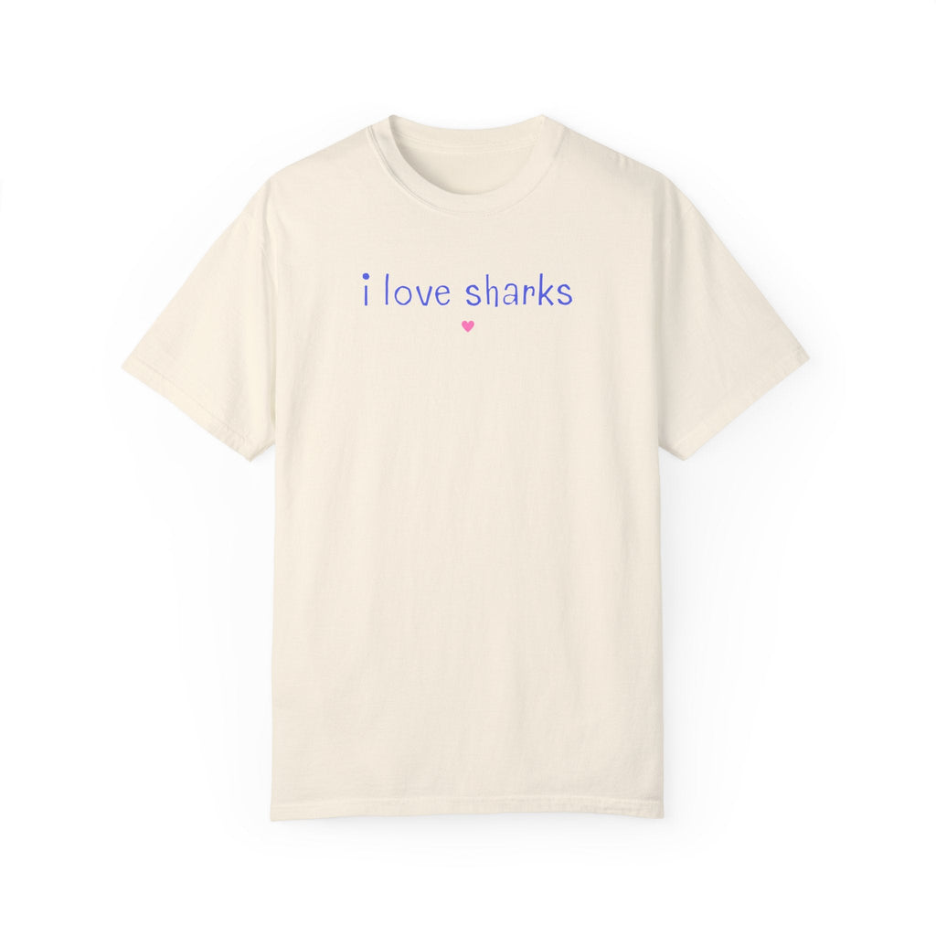 Minimalist Shark Tee: I Love Sharks - Opal and June