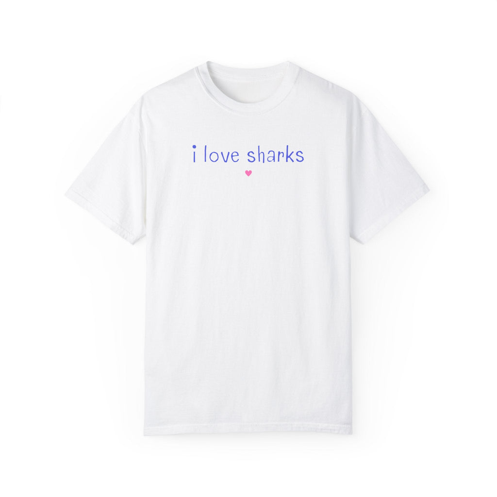 Minimalist Shark Tee: I Love Sharks - Opal and June