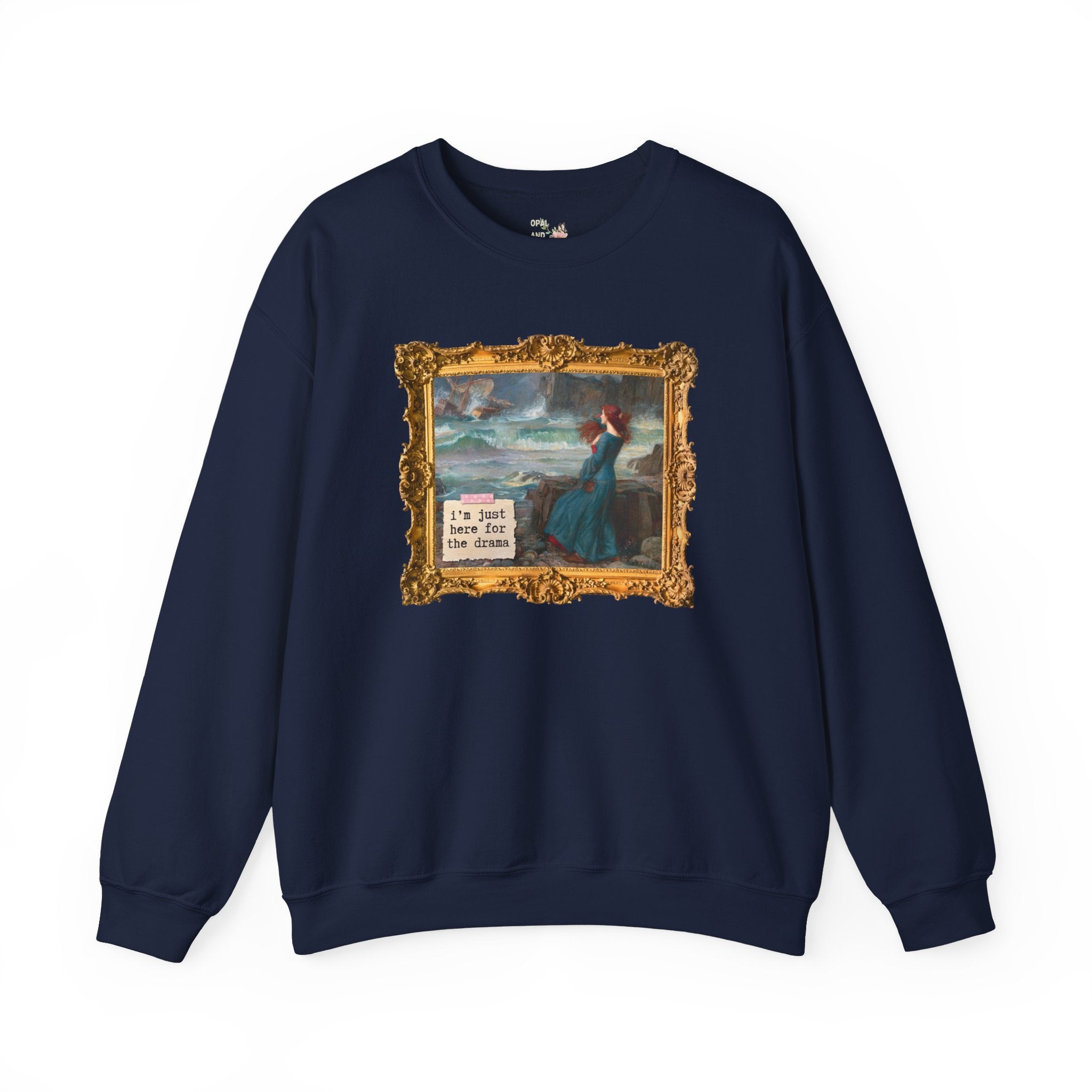 Miranda by John William Waterhouse Sweatshirt: William Shakespeare Tempest, Classic Literature Art History Gift for Reader, Humanites Major - Opal and June