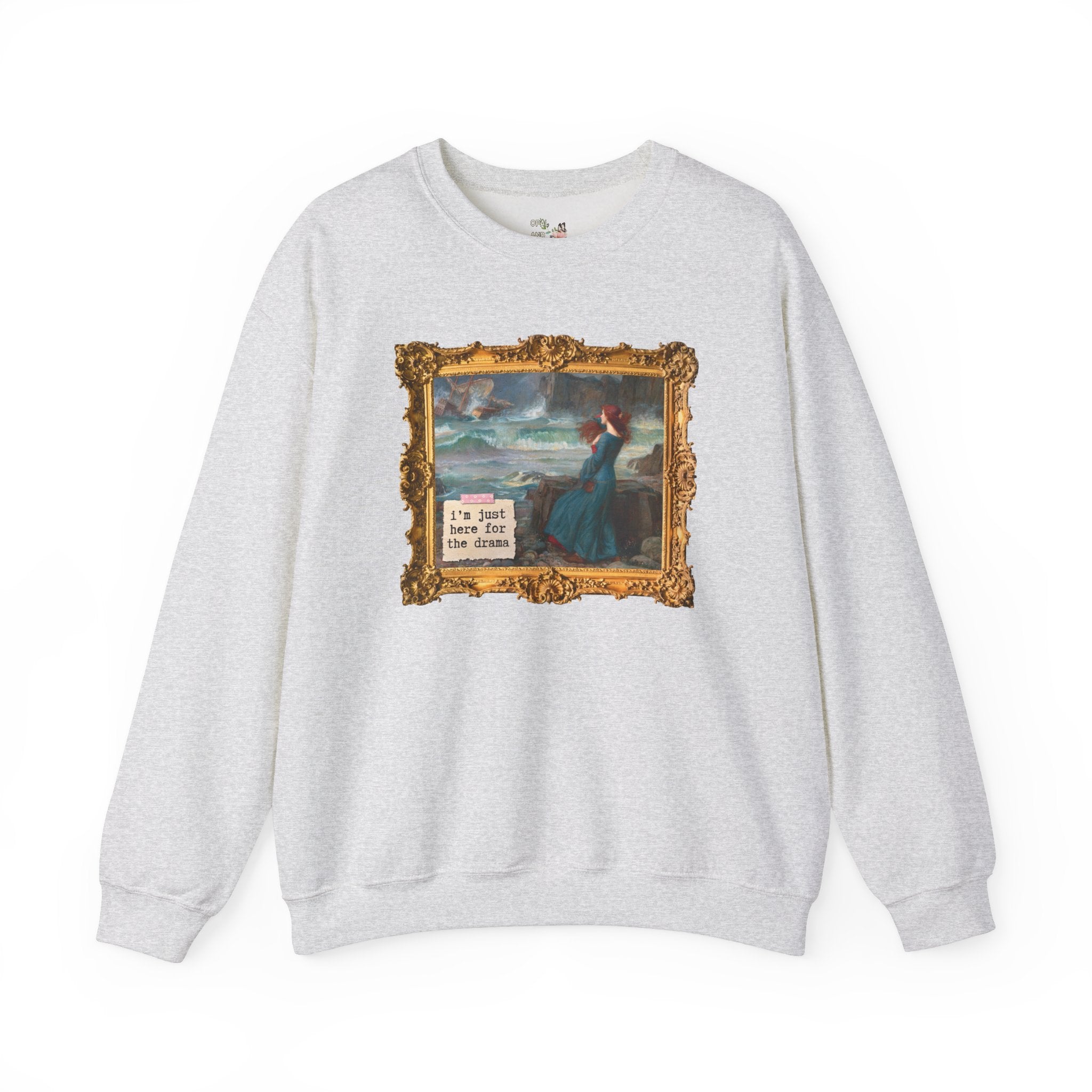 Miranda by John William Waterhouse Sweatshirt: William Shakespeare Tempest, Classic Literature Art History Gift for Reader, Humanites Major - Opal and June