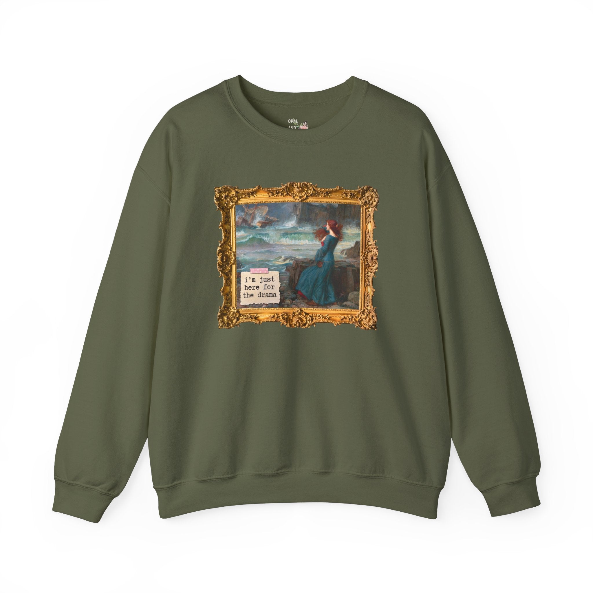 Miranda by John William Waterhouse Sweatshirt: William Shakespeare Tempest, Classic Literature Art History Gift for Reader, Humanites Major - Opal and June