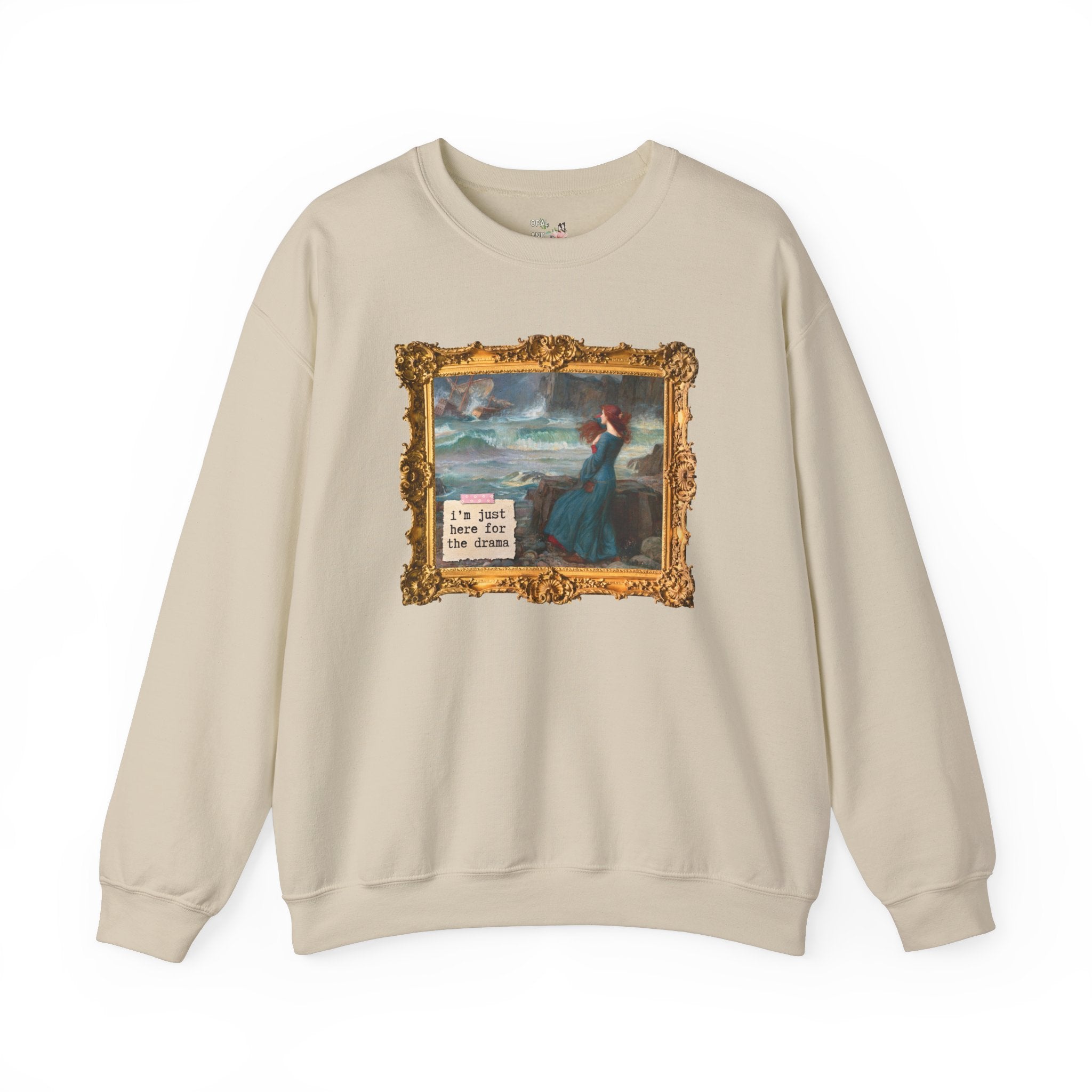 Miranda by John William Waterhouse Sweatshirt: William Shakespeare Tempest, Classic Literature Art History Gift for Reader, Humanites Major - Opal and June