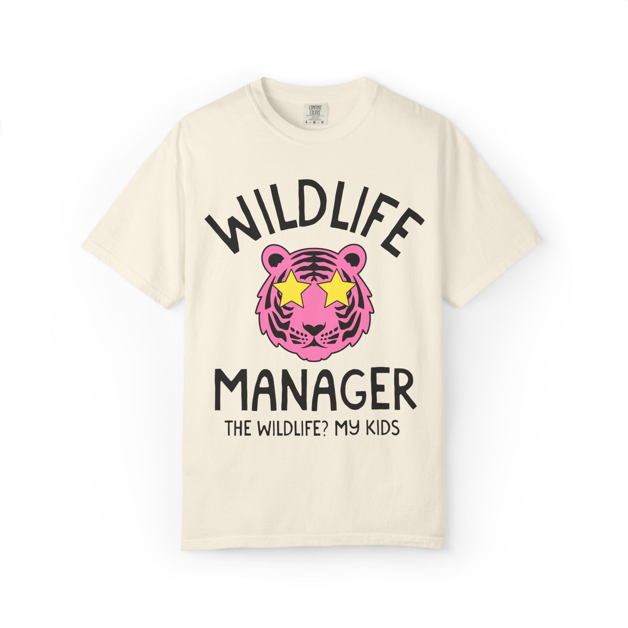 Mom Wildlife Manager Tee Shirt: The Wildlife? My Kids | Silly Colorful Maximalist Animal Lover Tee for Mom With Young Kids, Mom of Toddlers - Opal and June