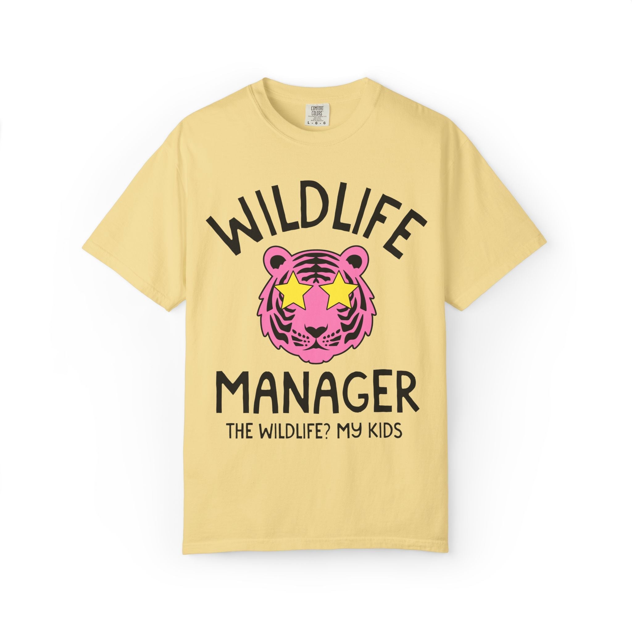 Mom Wildlife Manager Tee Shirt: The Wildlife? My Kids | Silly Colorful Maximalist Animal Lover Tee for Mom With Young Kids, Mom of Toddlers - Opal and June