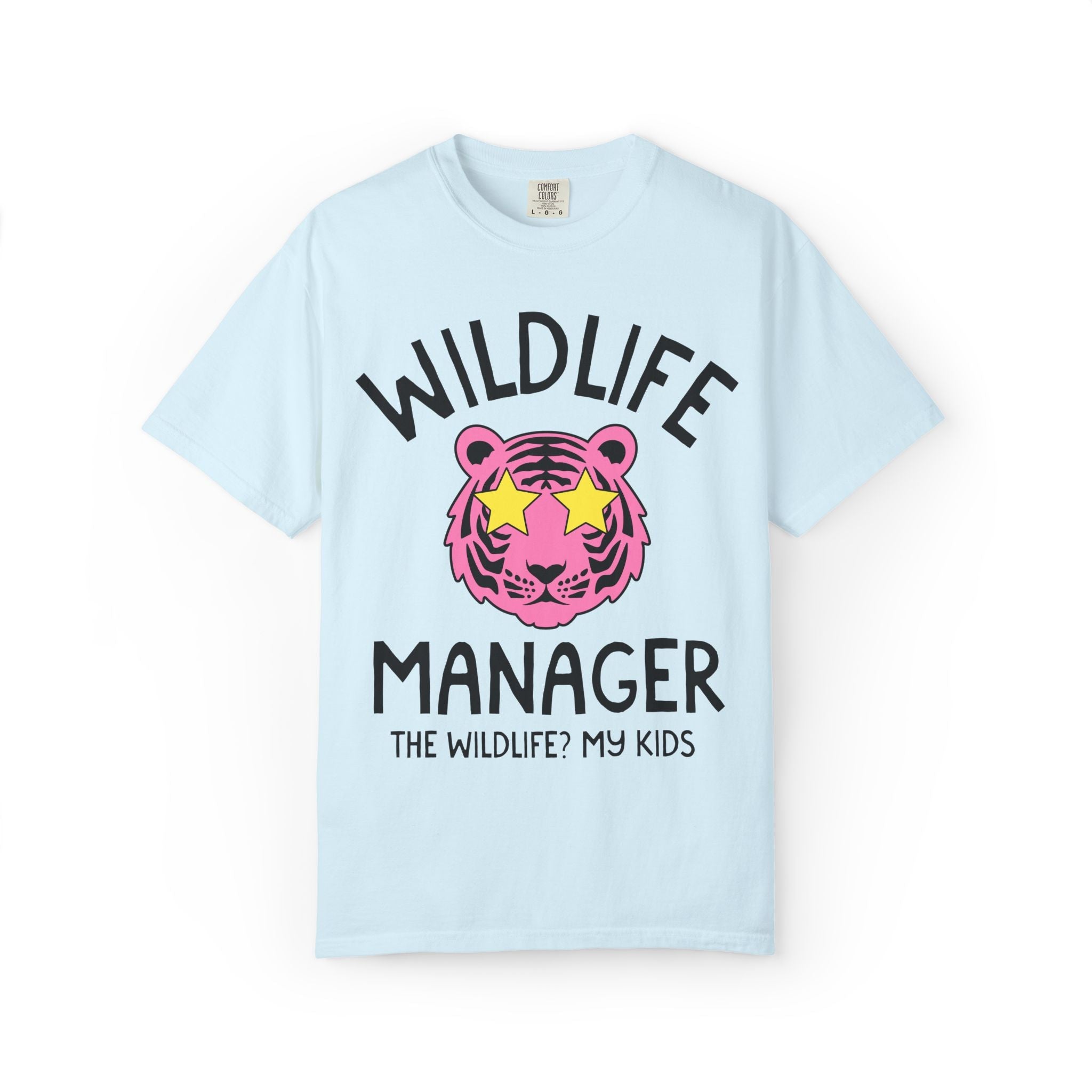 Mom Wildlife Manager Tee Shirt: The Wildlife? My Kids | Silly Colorful Maximalist Animal Lover Tee for Mom With Young Kids, Mom of Toddlers - Opal and June