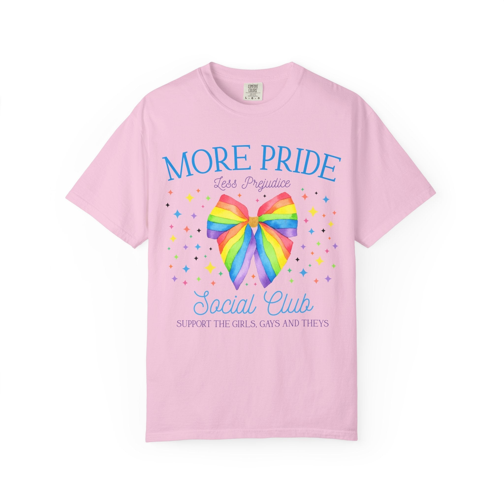 More Pride Less Prejudice: Book Lover Pride Month Shirt for LGBTQ Ally, Cute Bookish Gift for Lesbian, Jane Austen Bookworm, Romance Reader - Opal and June