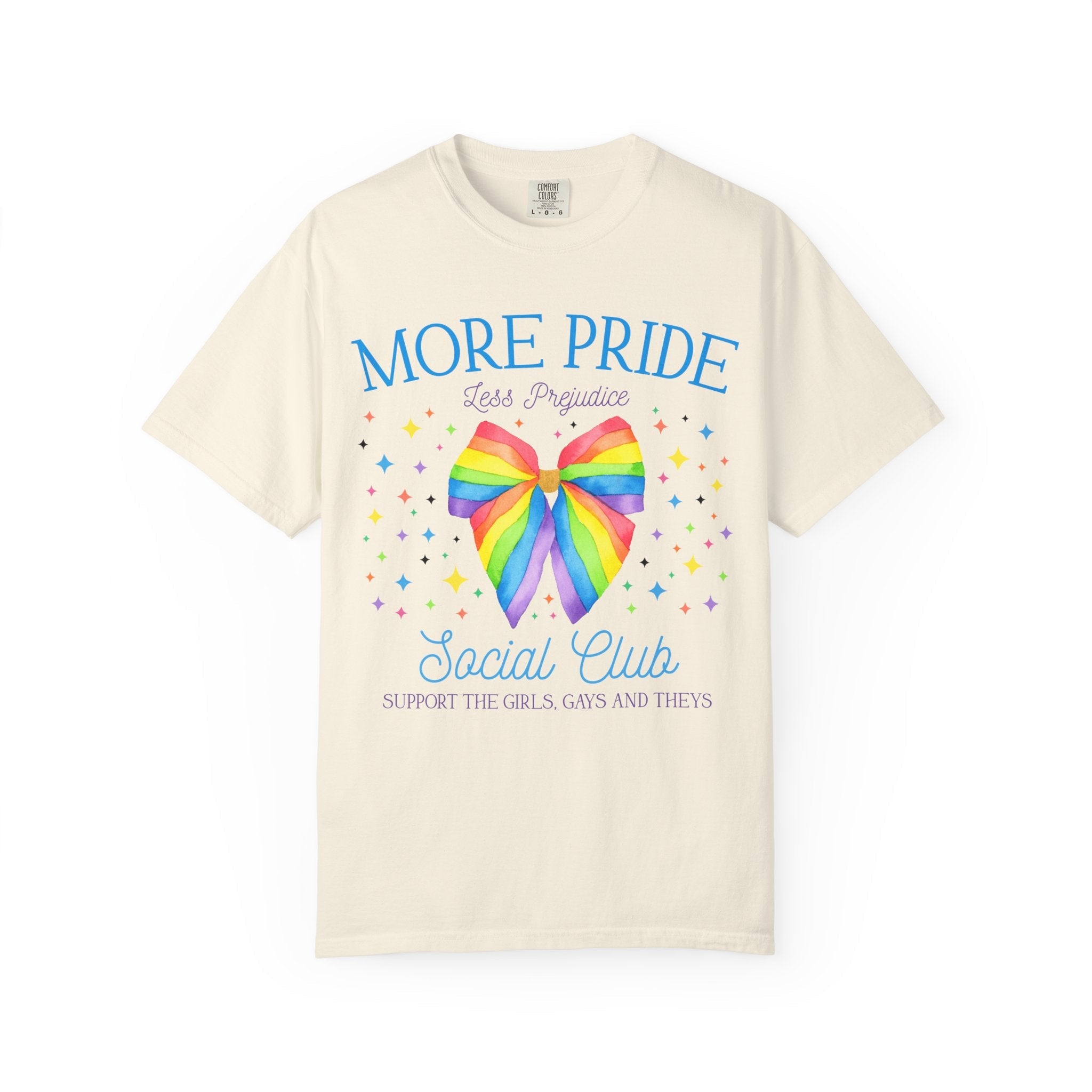 More Pride Less Prejudice: Book Lover Pride Month Shirt for LGBTQ Ally, Cute Bookish Gift for Lesbian, Jane Austen Bookworm, Romance Reader - Opal and June