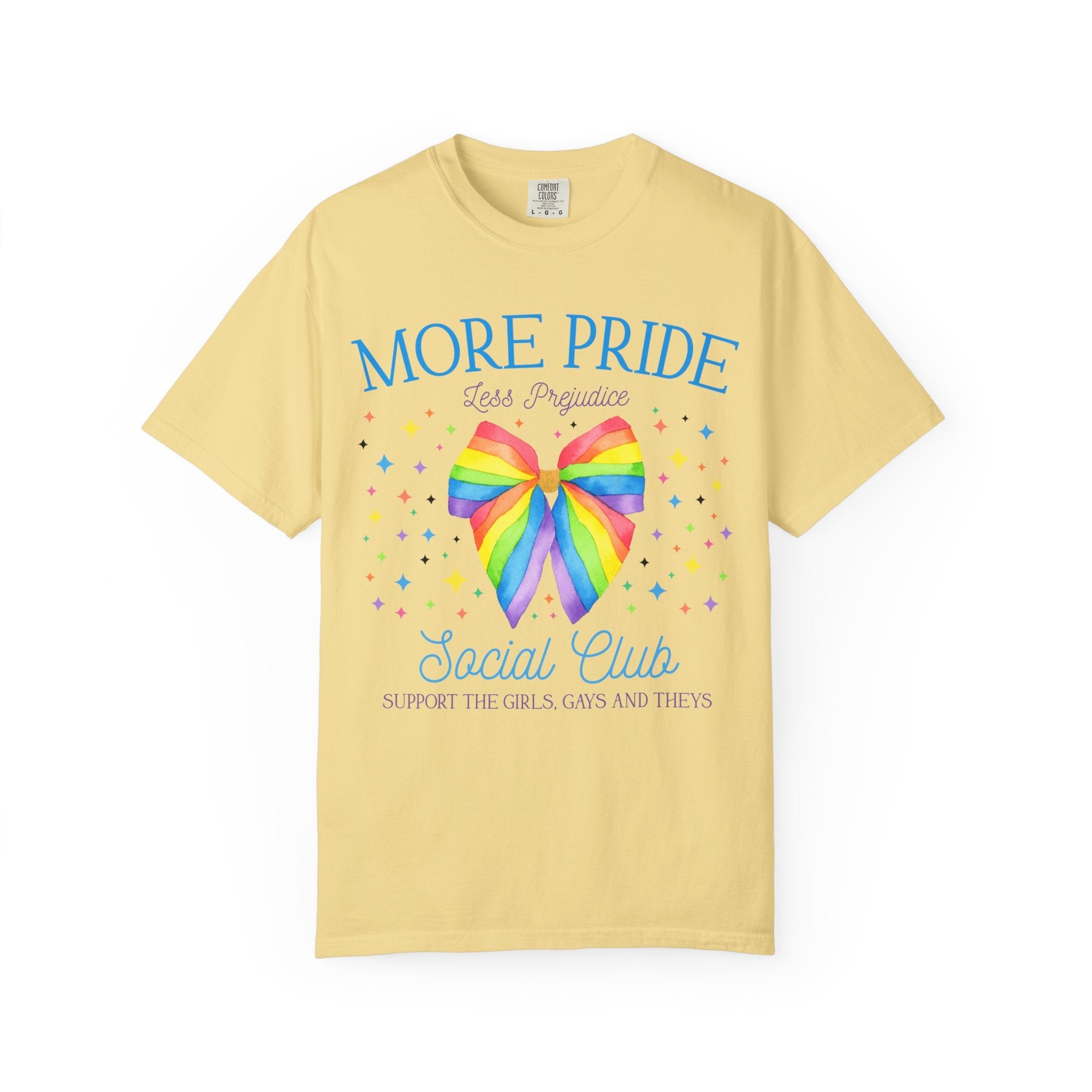 More Pride Less Prejudice: Book Lover Pride Month Shirt for LGBTQ Ally, Cute Bookish Gift for Lesbian, Jane Austen Bookworm, Romance Reader - Opal and June