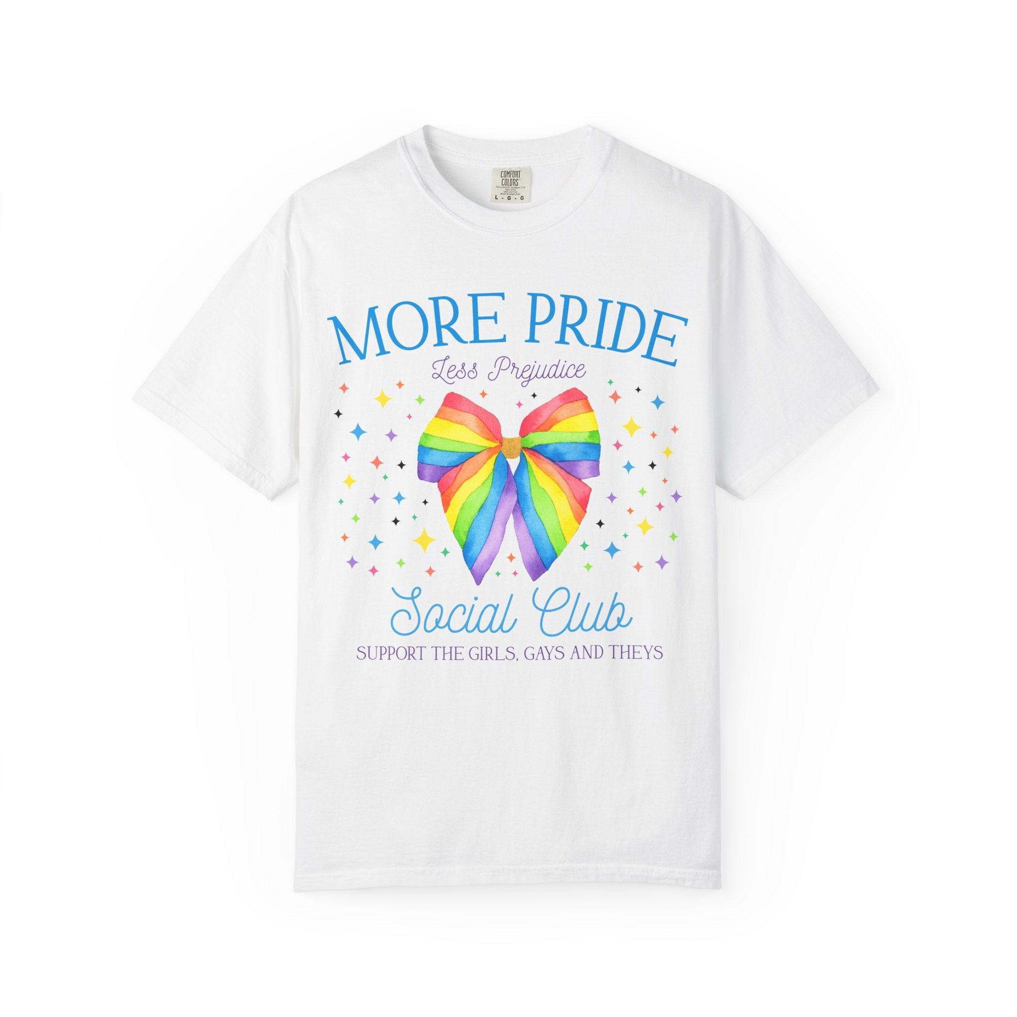 More Pride Less Prejudice: Book Lover Pride Month Shirt for LGBTQ Ally, Cute Bookish Gift for Lesbian, Jane Austen Bookworm, Romance Reader - Opal and June