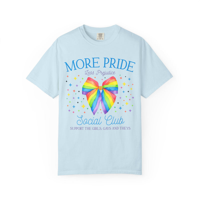 More Pride Less Prejudice: Book Lover Pride Month Shirt for LGBTQ Ally, Cute Bookish Gift for Lesbian, Jane Austen Bookworm, Romance Reader - Opal and June