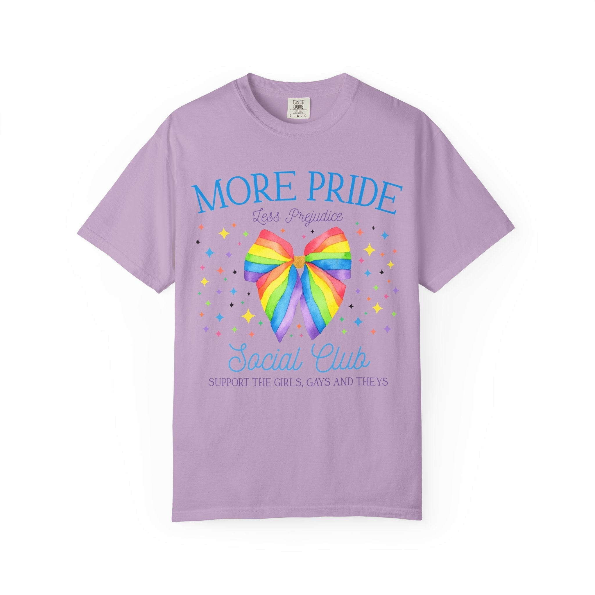 More Pride Less Prejudice: Book Lover Pride Month Shirt for LGBTQ Ally, Cute Bookish Gift for Lesbian, Jane Austen Bookworm, Romance Reader - Opal and June