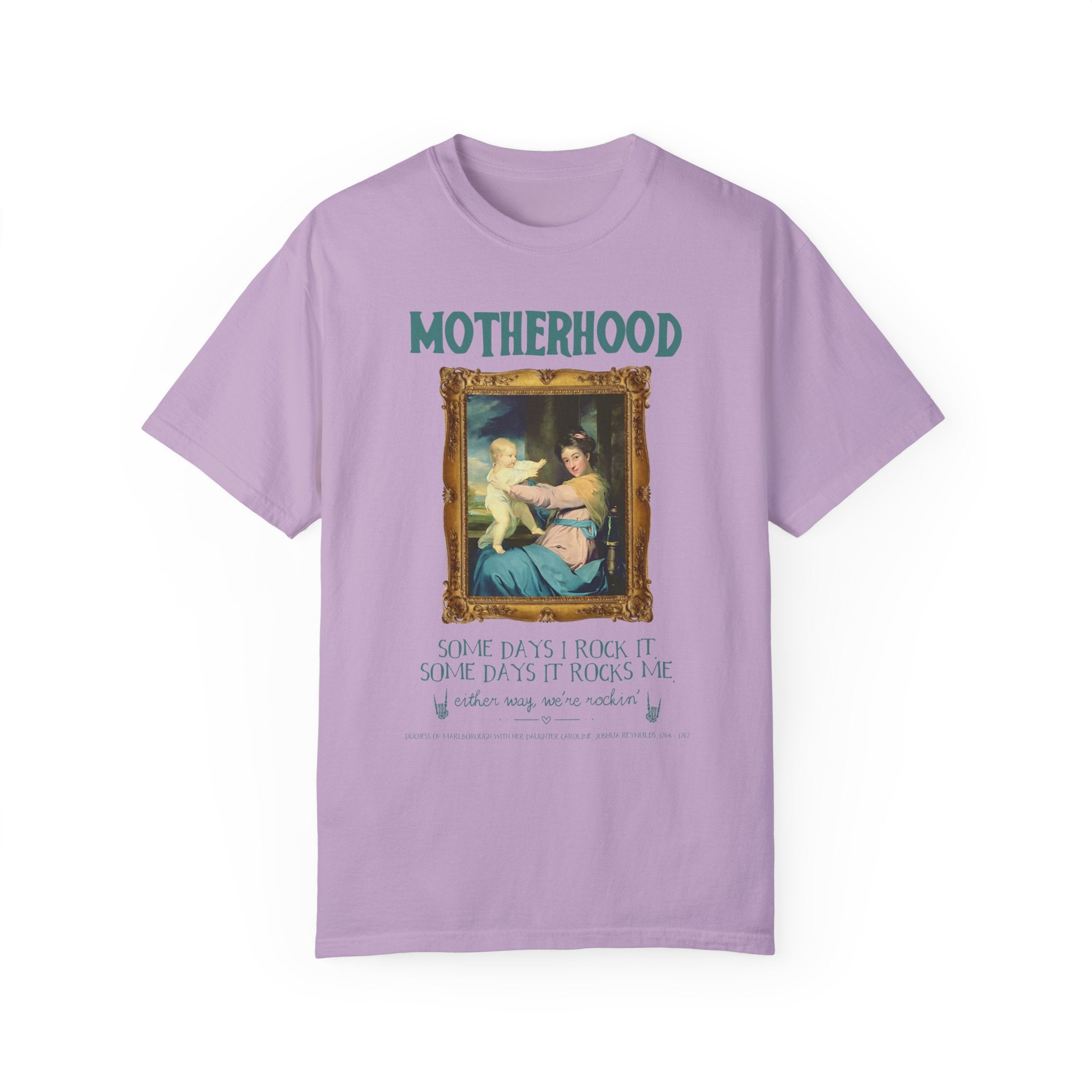 Motherhood Art History Tee Shirt: Some Days is Rocks Me, Funny Saying Academia T-Shirt for Mom Who Loves Art an Skeletons, Rocking Mama Tee - Opal and June
