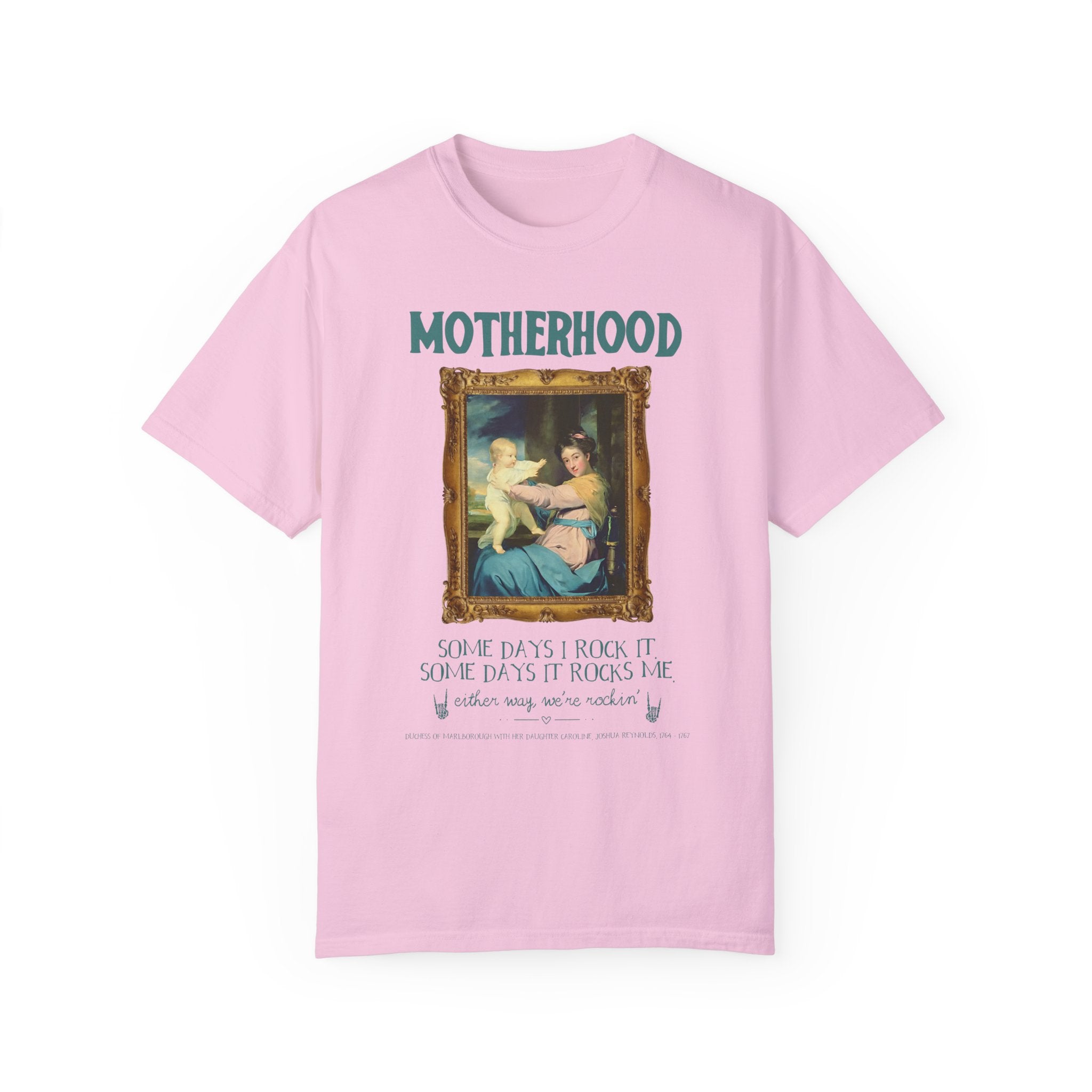 Motherhood Art History Tee Shirt: Some Days is Rocks Me, Funny Saying Academia T-Shirt for Mom Who Loves Art an Skeletons, Rocking Mama Tee - Opal and June