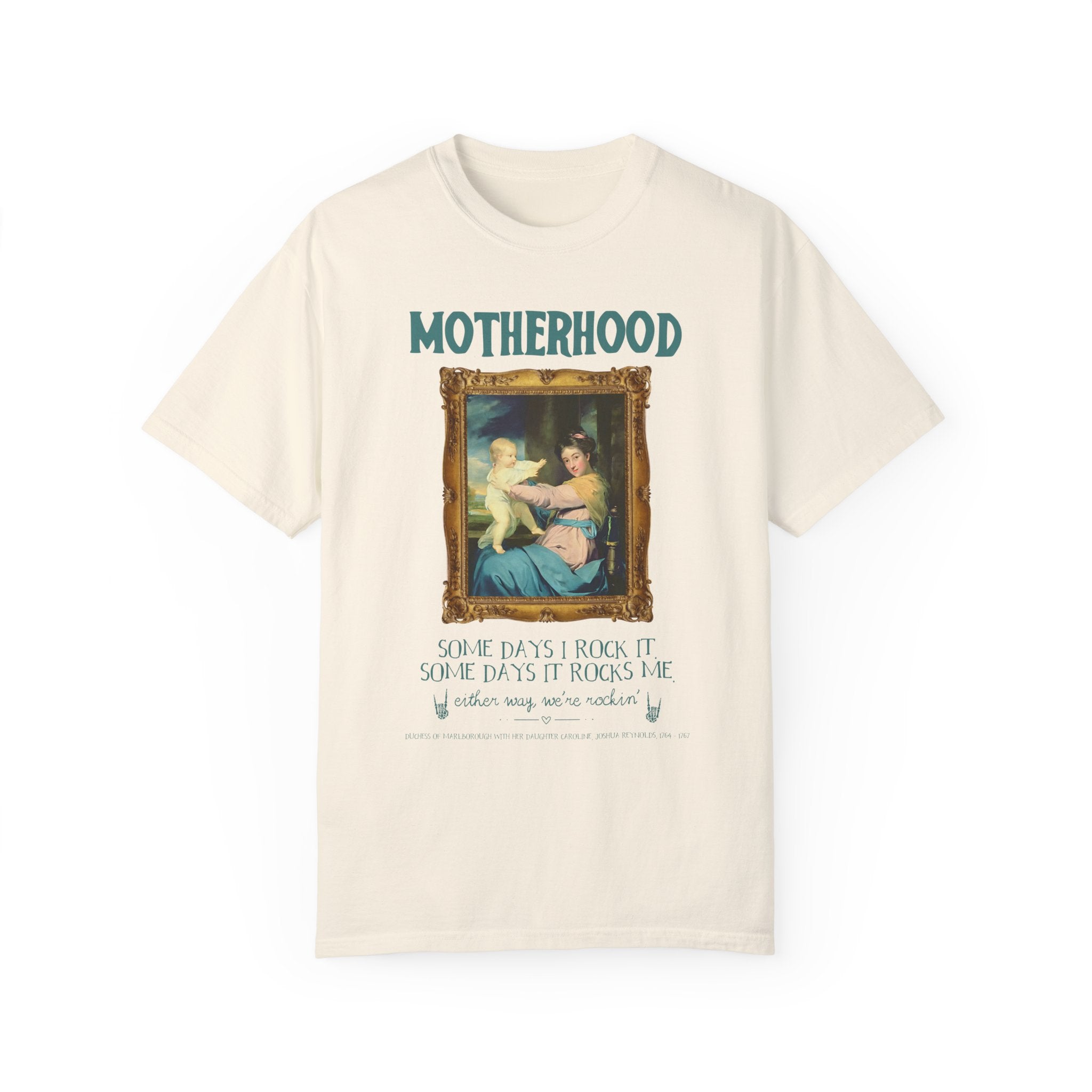 Motherhood Art History Tee Shirt: Some Days is Rocks Me, Funny Saying Academia T-Shirt for Mom Who Loves Art an Skeletons, Rocking Mama Tee - Opal and June