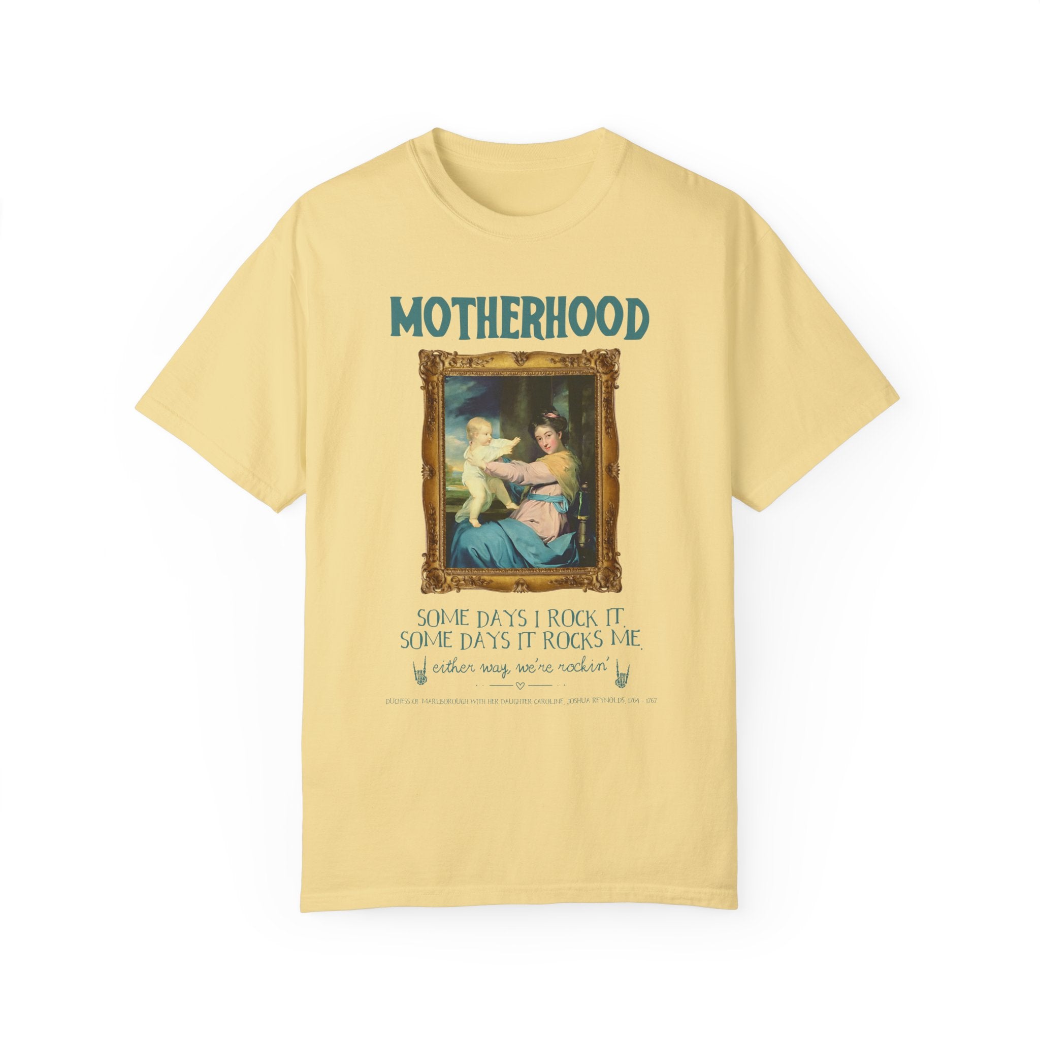 Motherhood Art History Tee Shirt: Some Days is Rocks Me, Funny Saying Academia T-Shirt for Mom Who Loves Art an Skeletons, Rocking Mama Tee - Opal and June