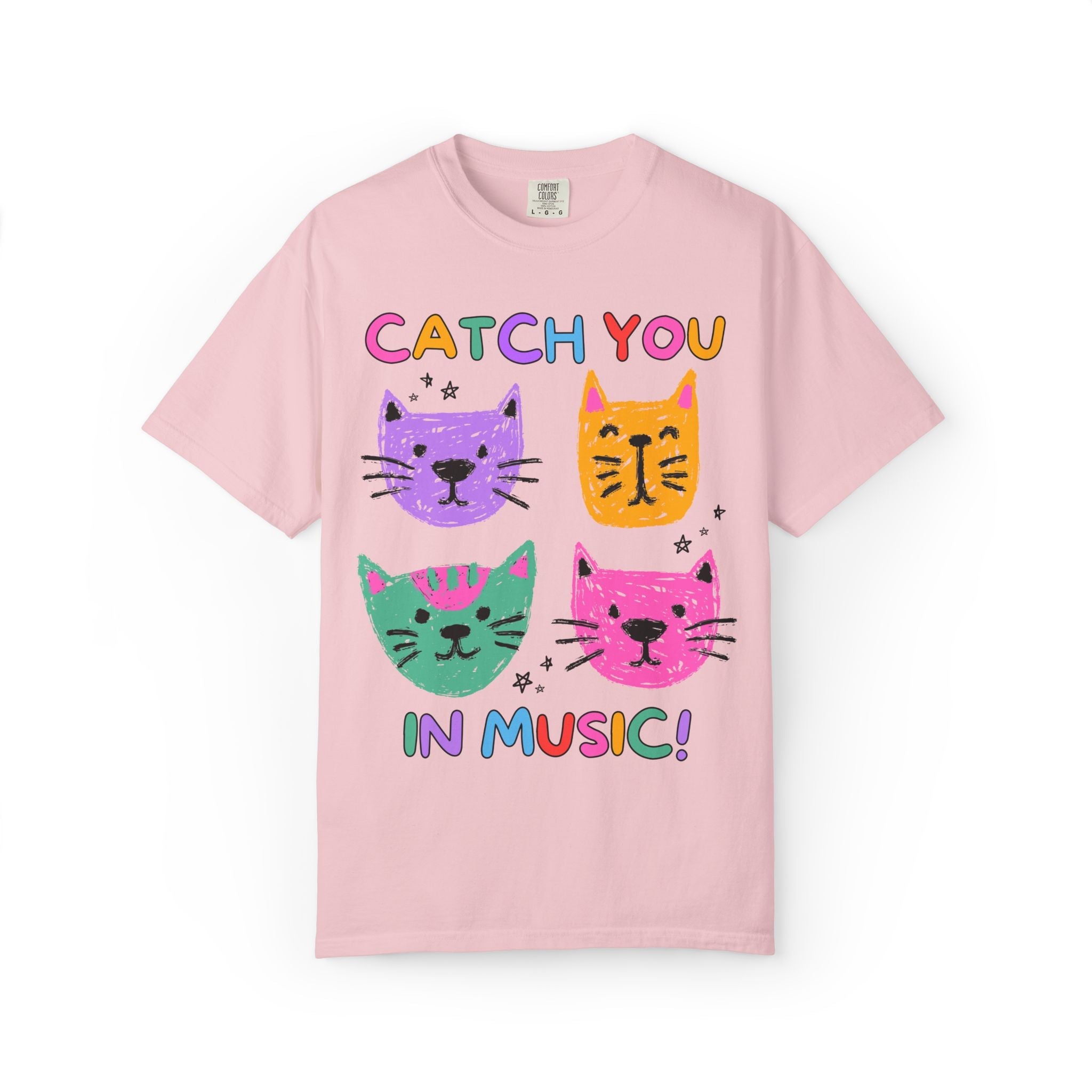 Music Teacher Cat Lover Tee Shirt: Catch You in Music | Matching Teacher T-Shirt for Back to School or New School Year, Animal Lover Tee - Opal and June