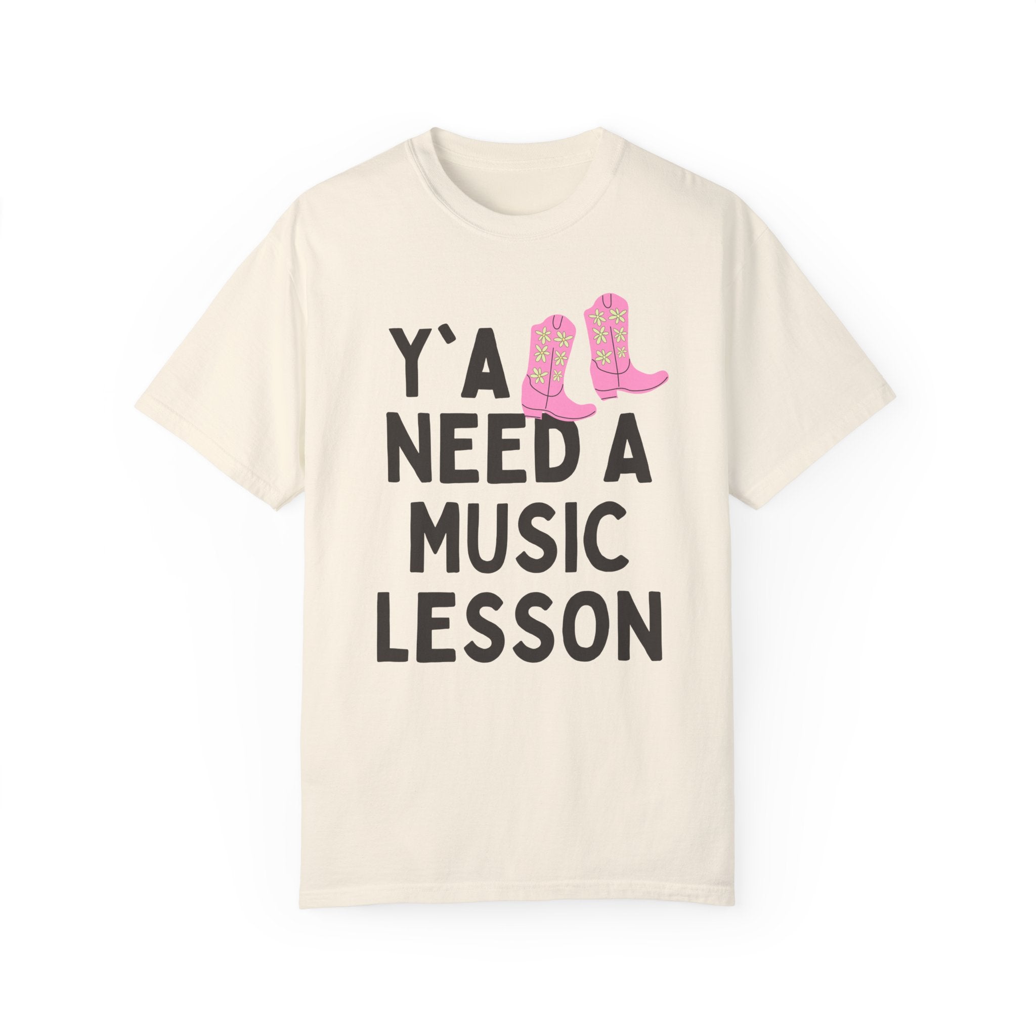 Music Teacher T-Shirt with Groovy Western Vibe: Y'all Need a Music Lesson, Chorus Teacher or Music Teacher Gift, Funny Music Teacher Present - Opal and June
