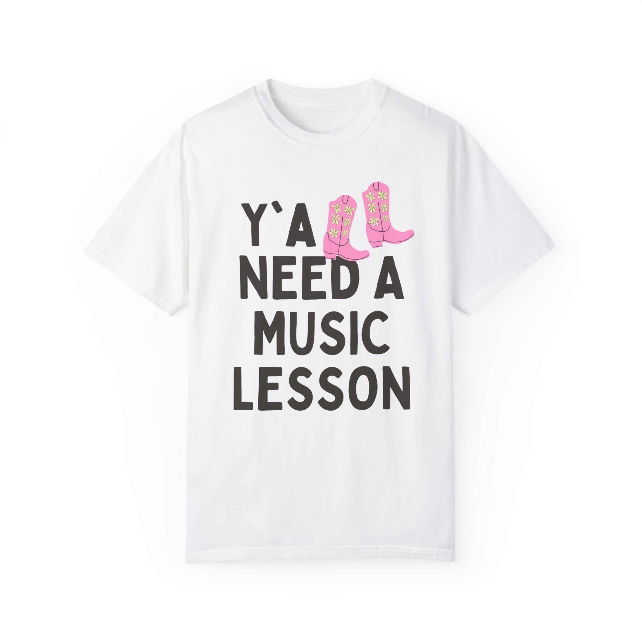 Music Teacher T-Shirt with Groovy Western Vibe: Y'all Need a Music Lesson, Chorus Teacher or Music Teacher Gift, Funny Music Teacher Present - Opal and June